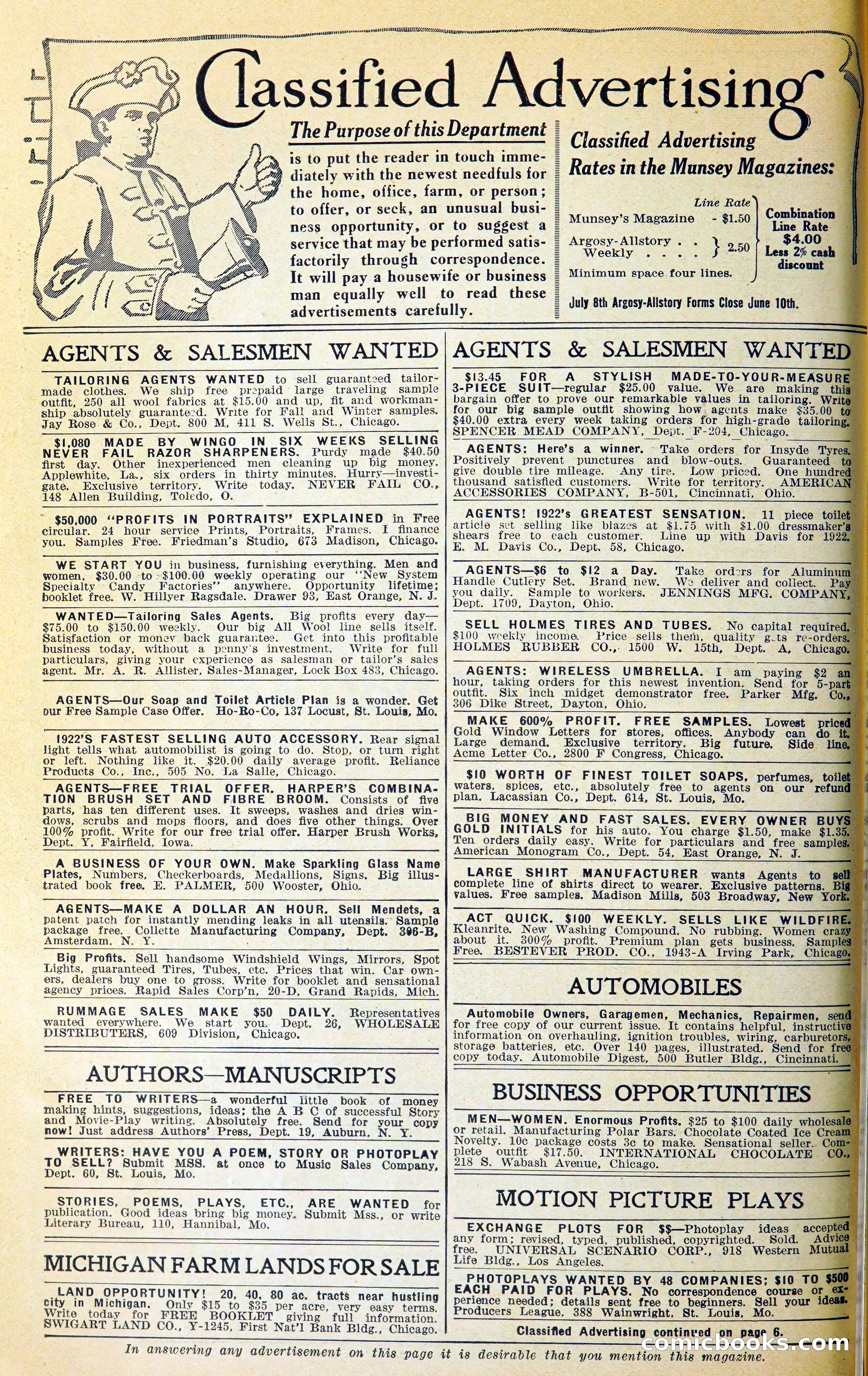 Argosy All-Story Weekly — page 187 of 400