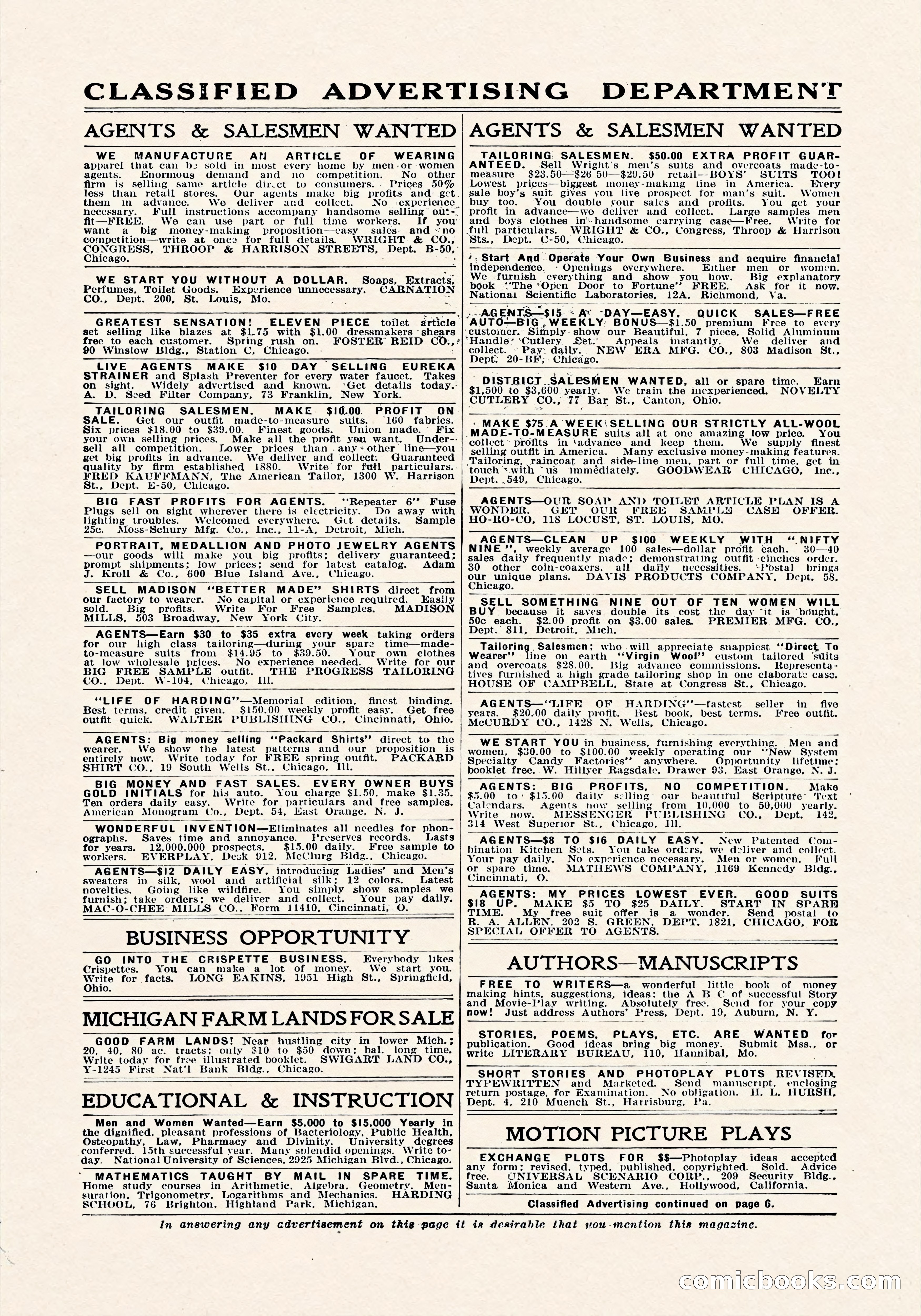 Argosy All-Story Weekly, September 8, 1923 — page 6 of 180