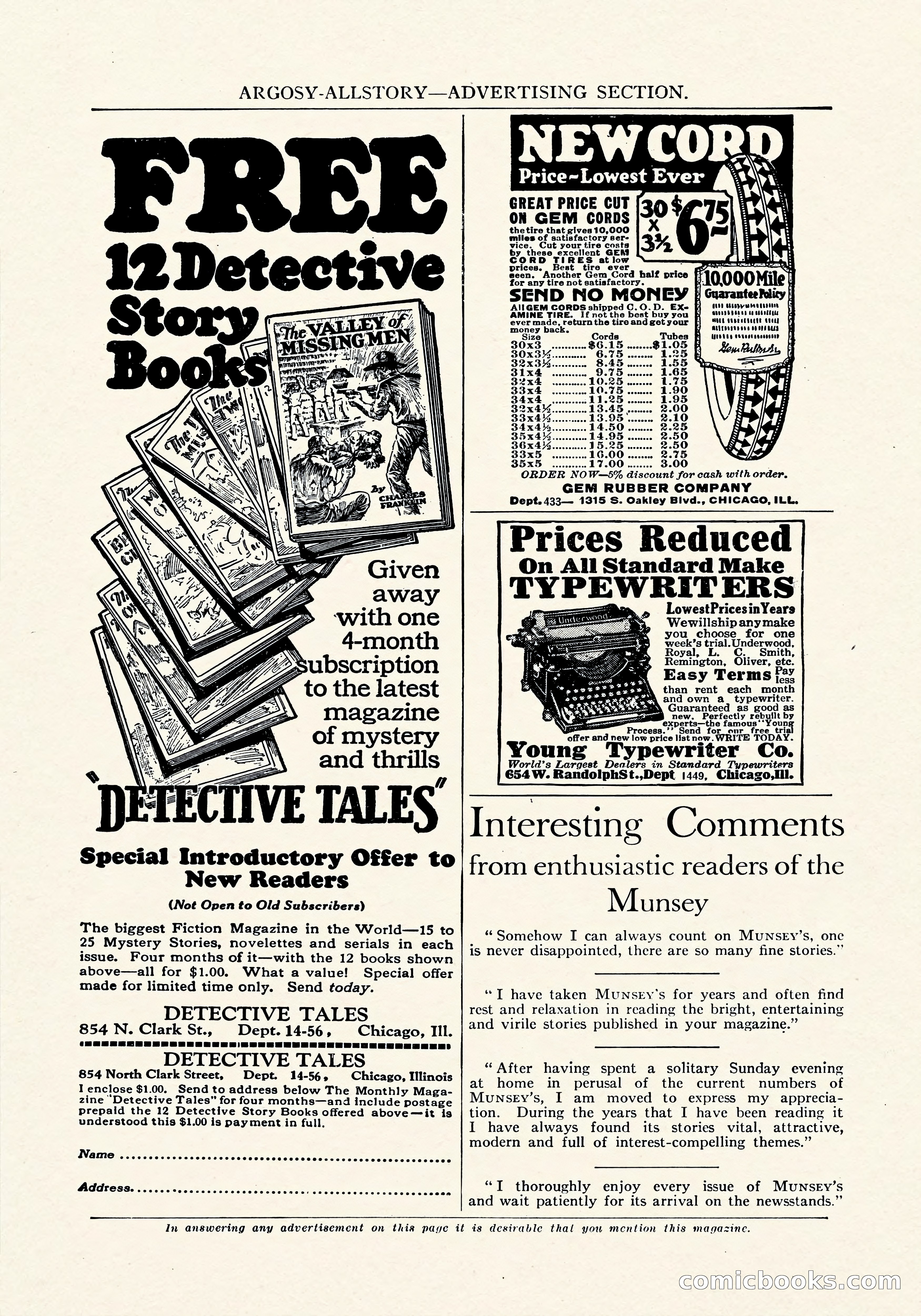 Argosy All-Story Weekly, September 8, 1923 — page 12 of 180