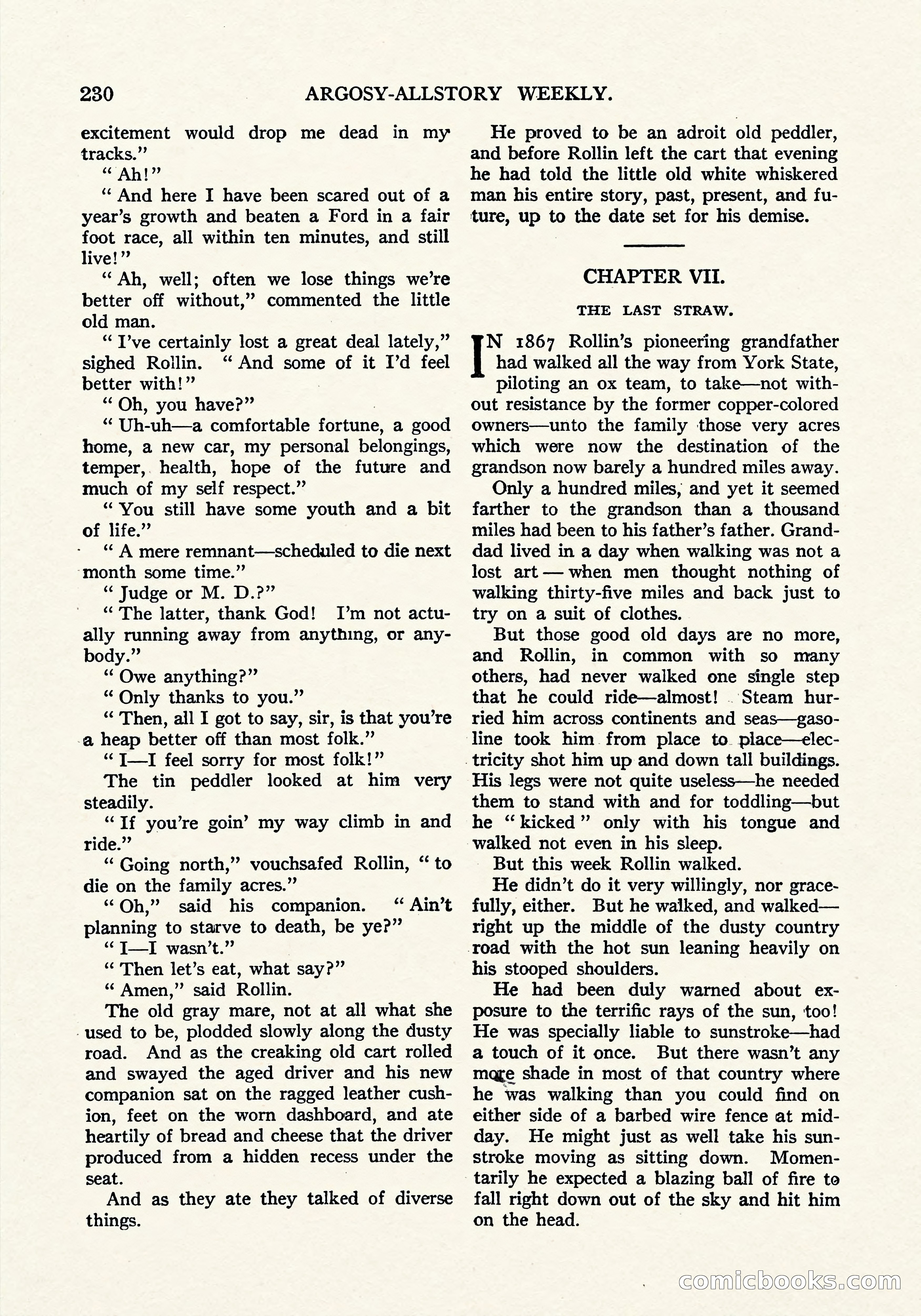 Argosy All-Story Weekly, September 8, 1923 — page 88 of 180
