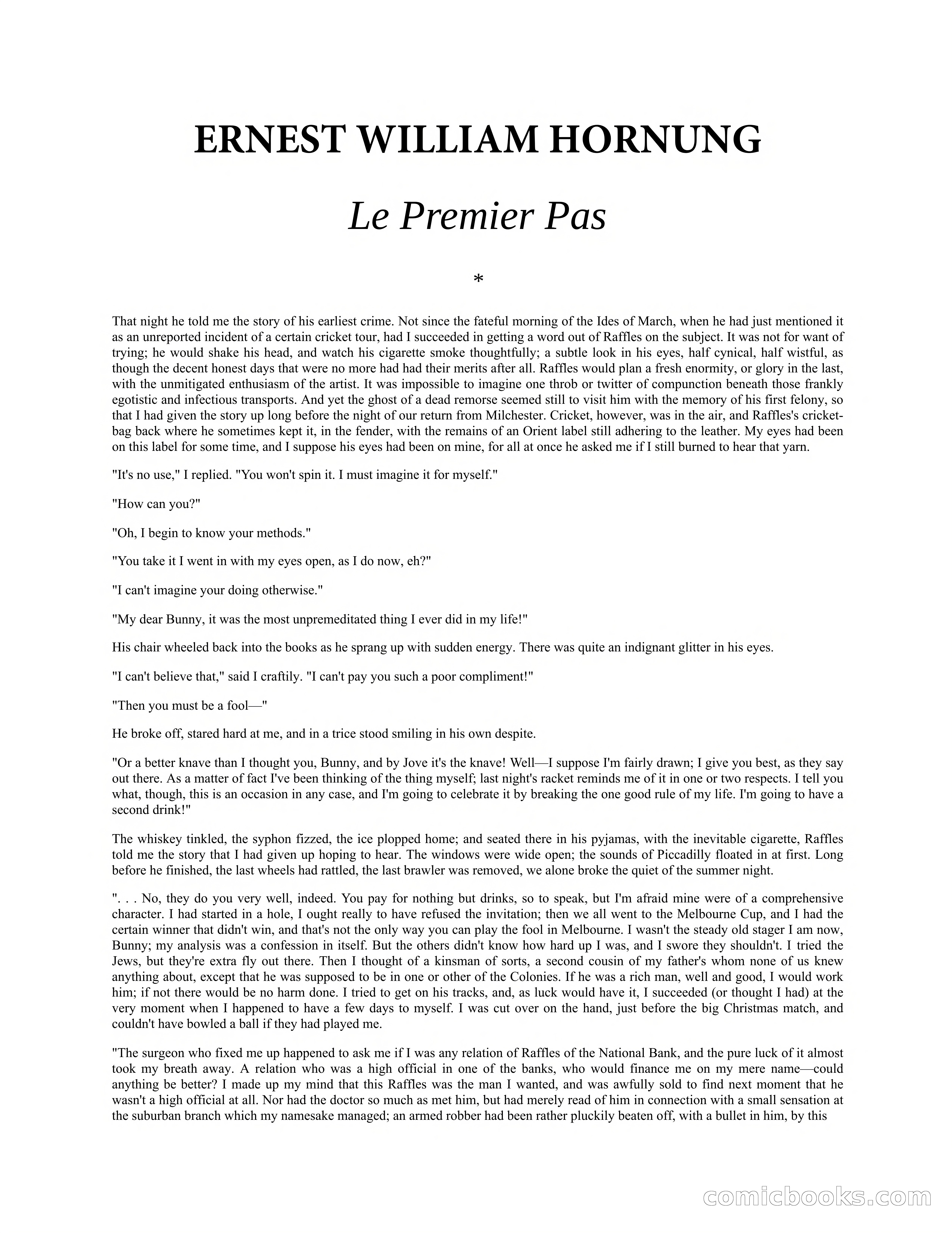 Arthur J. Raffles — page 1 of 290