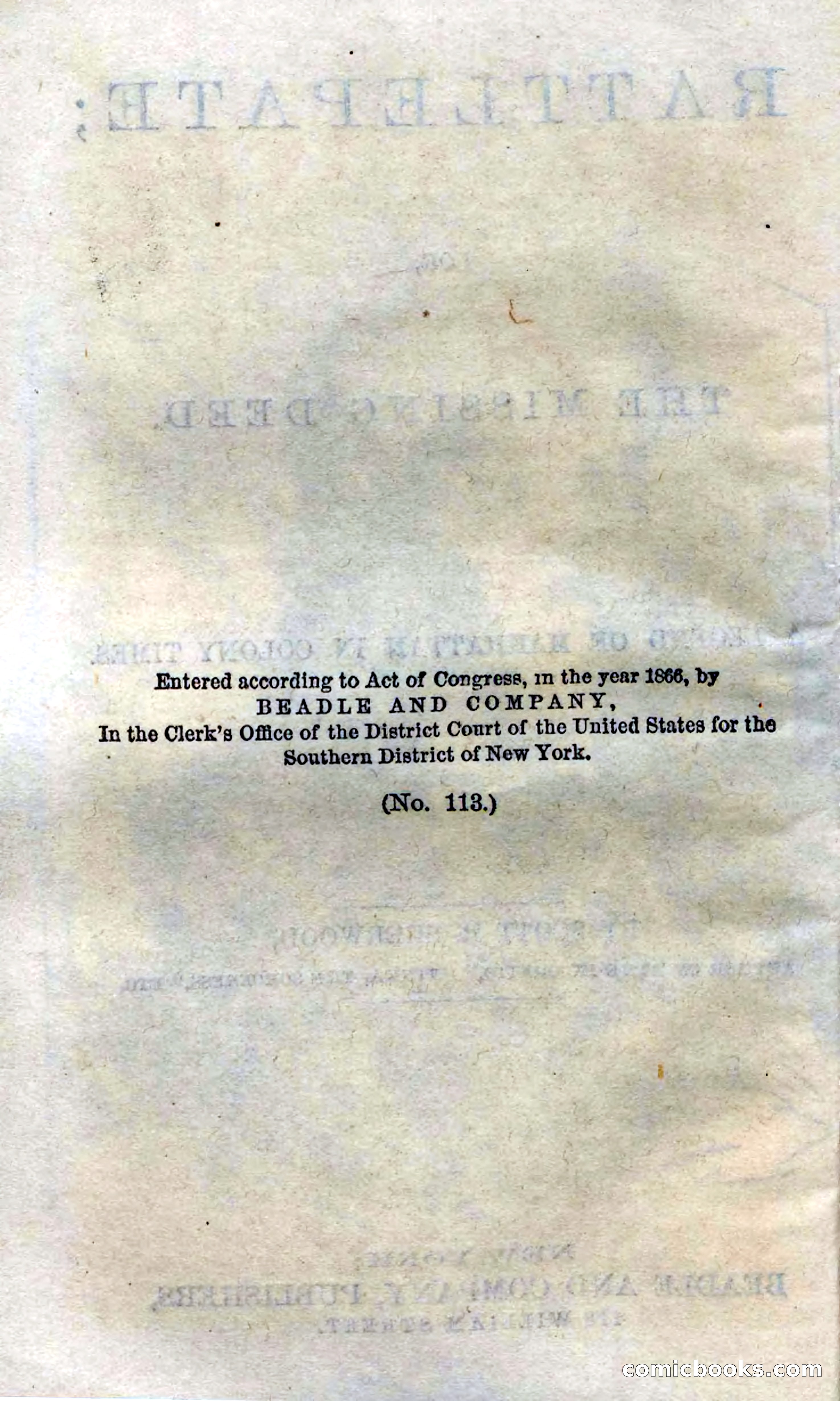 Beadle's Dime Novels No. 113: Rattlepate — page 6 of 100