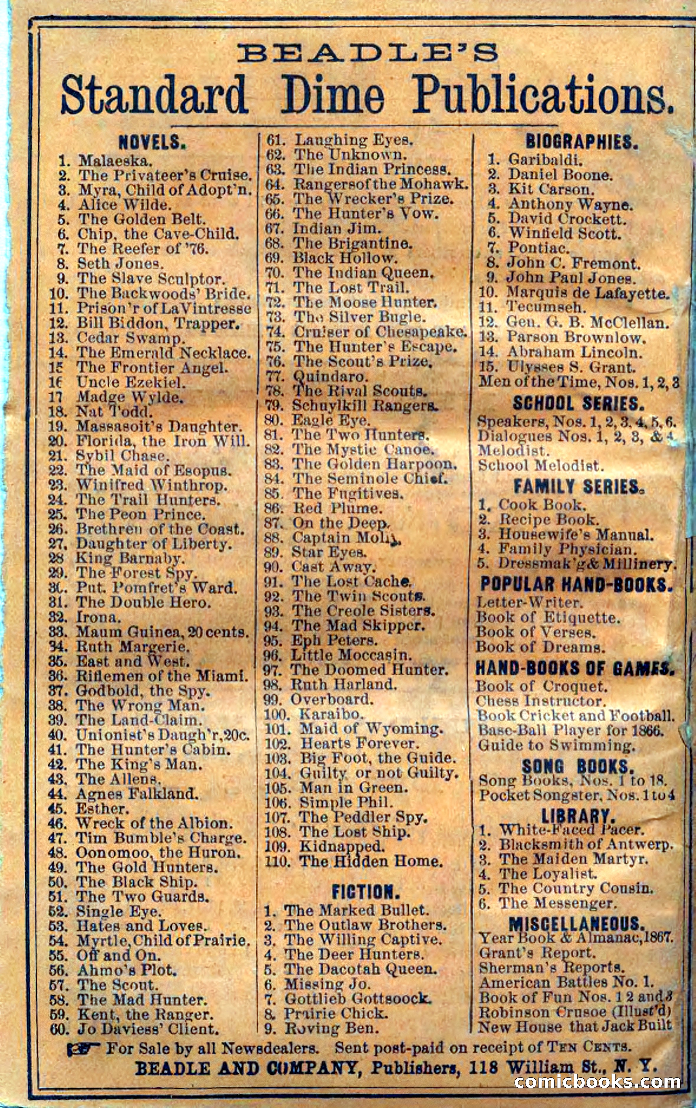Beadle's Dime Novels No. 113: Rattlepate — page 100 of 100