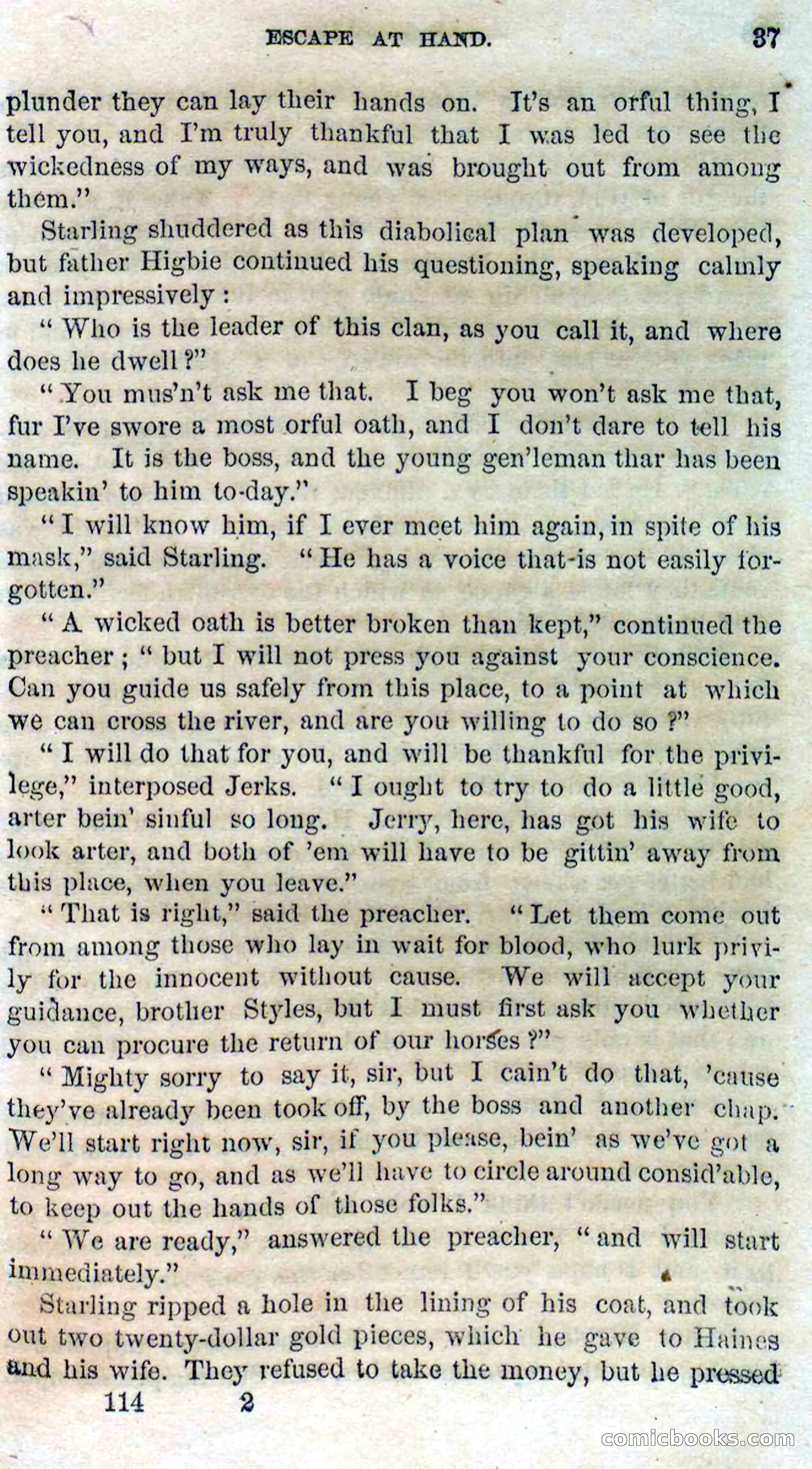 Beadle's Dime Novels No. 114: Ned Starling — page 35 of 100