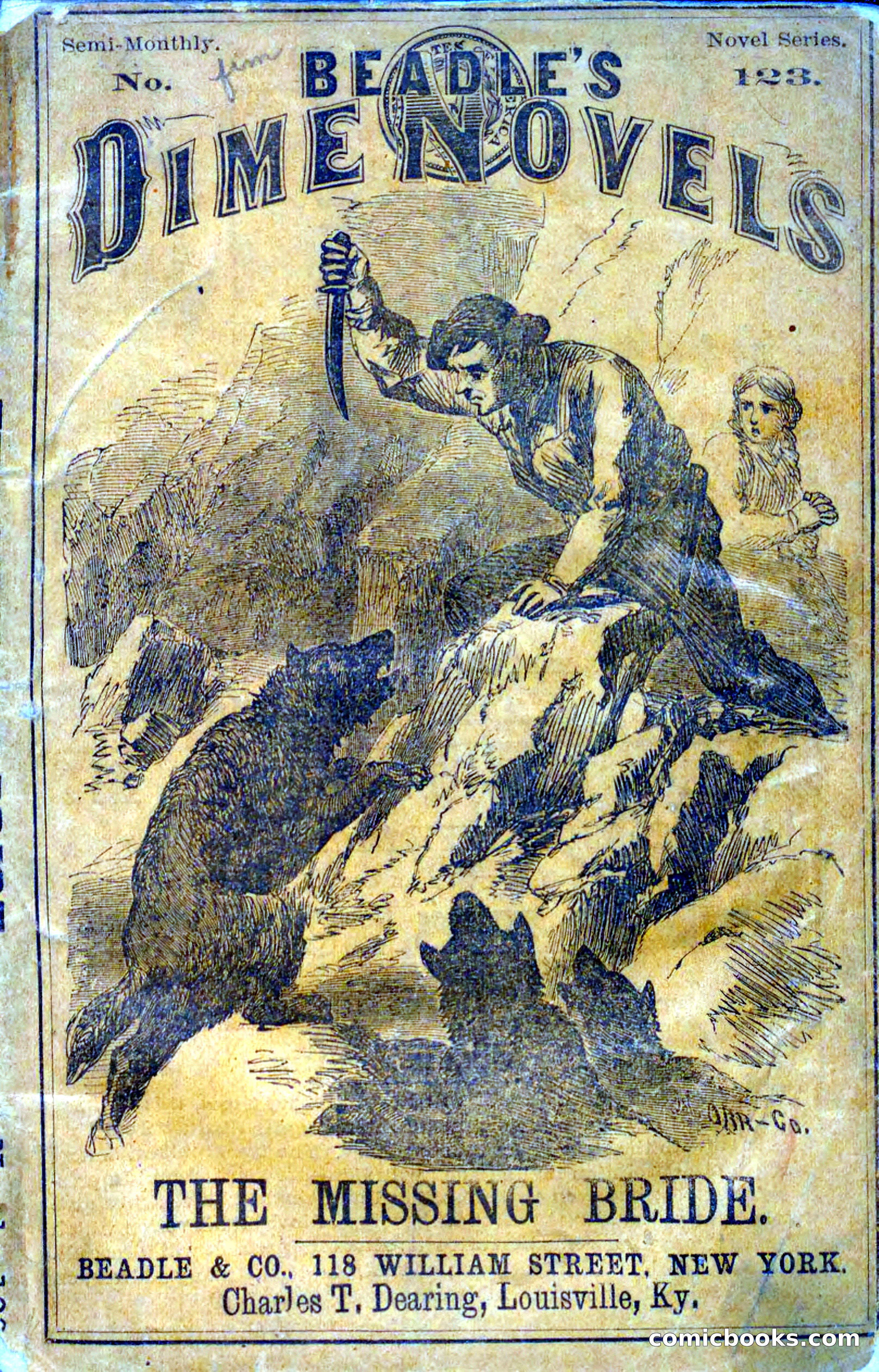 Beadle's Dime Novels No. 123: The Missing Bride — page 1 of 100
