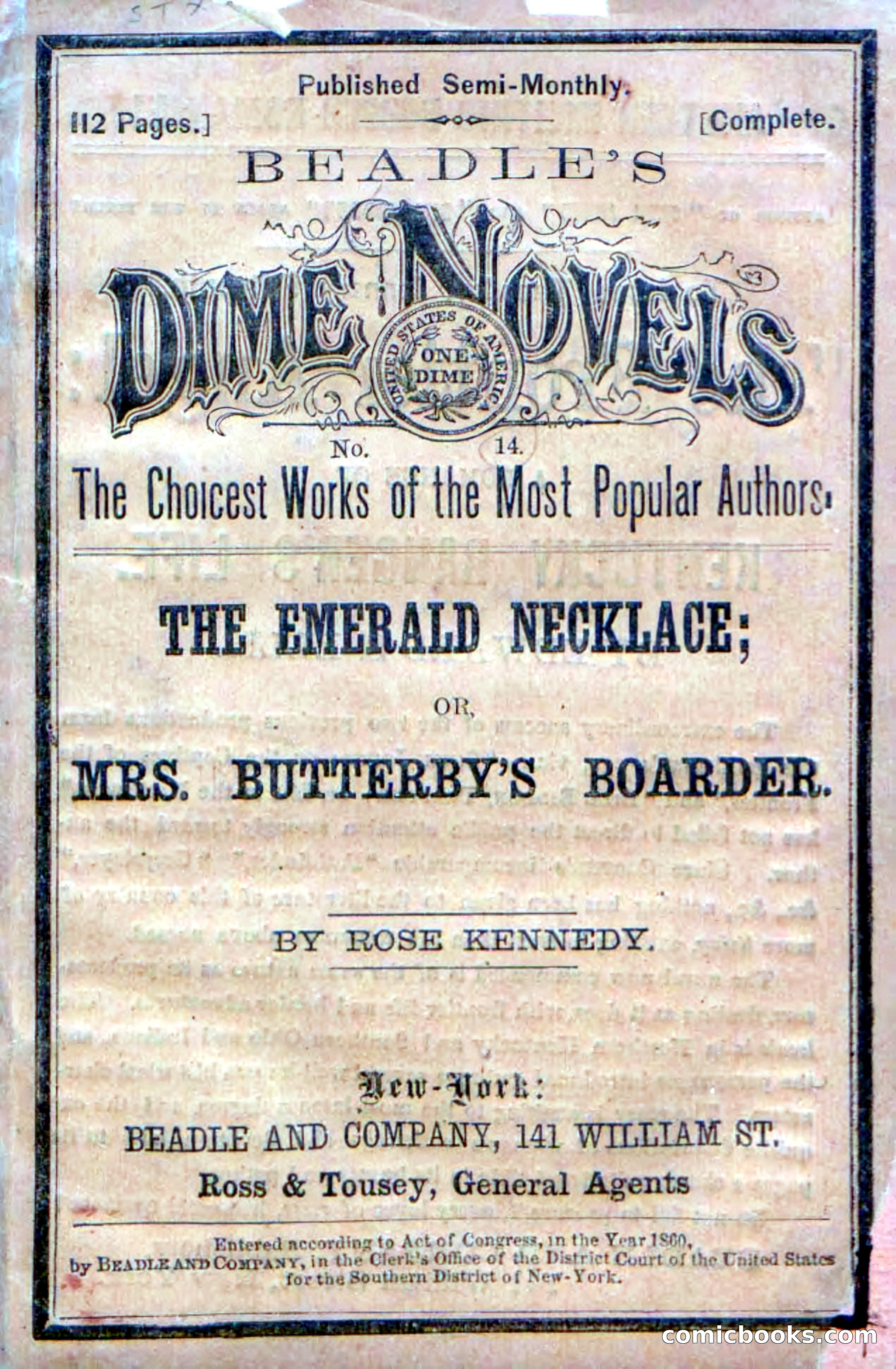 Beadle's Dime Novels No. 14 — page 1 of 116