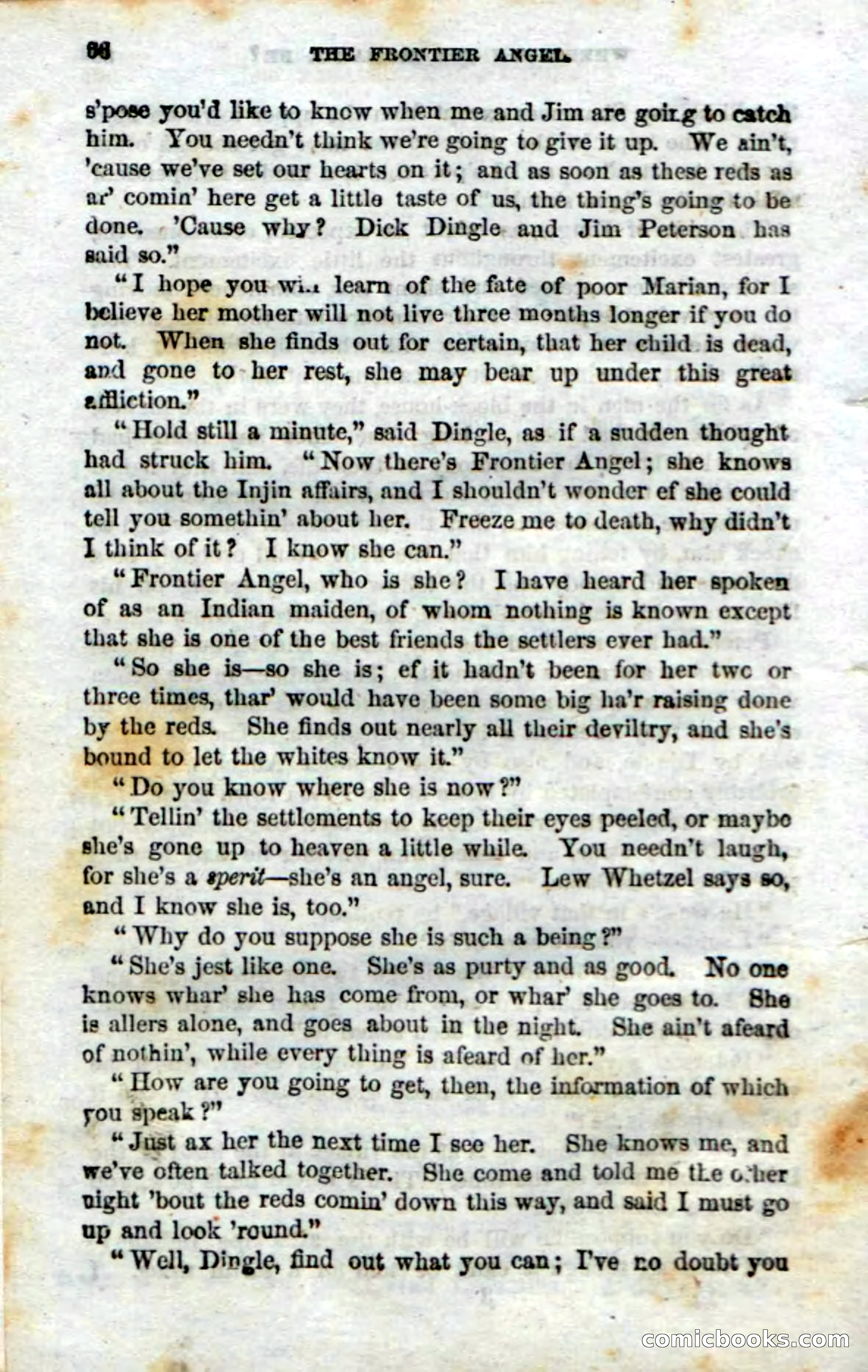 Beadle's Dime Novels No. 15: The Frontier Angel — page 68 of 132