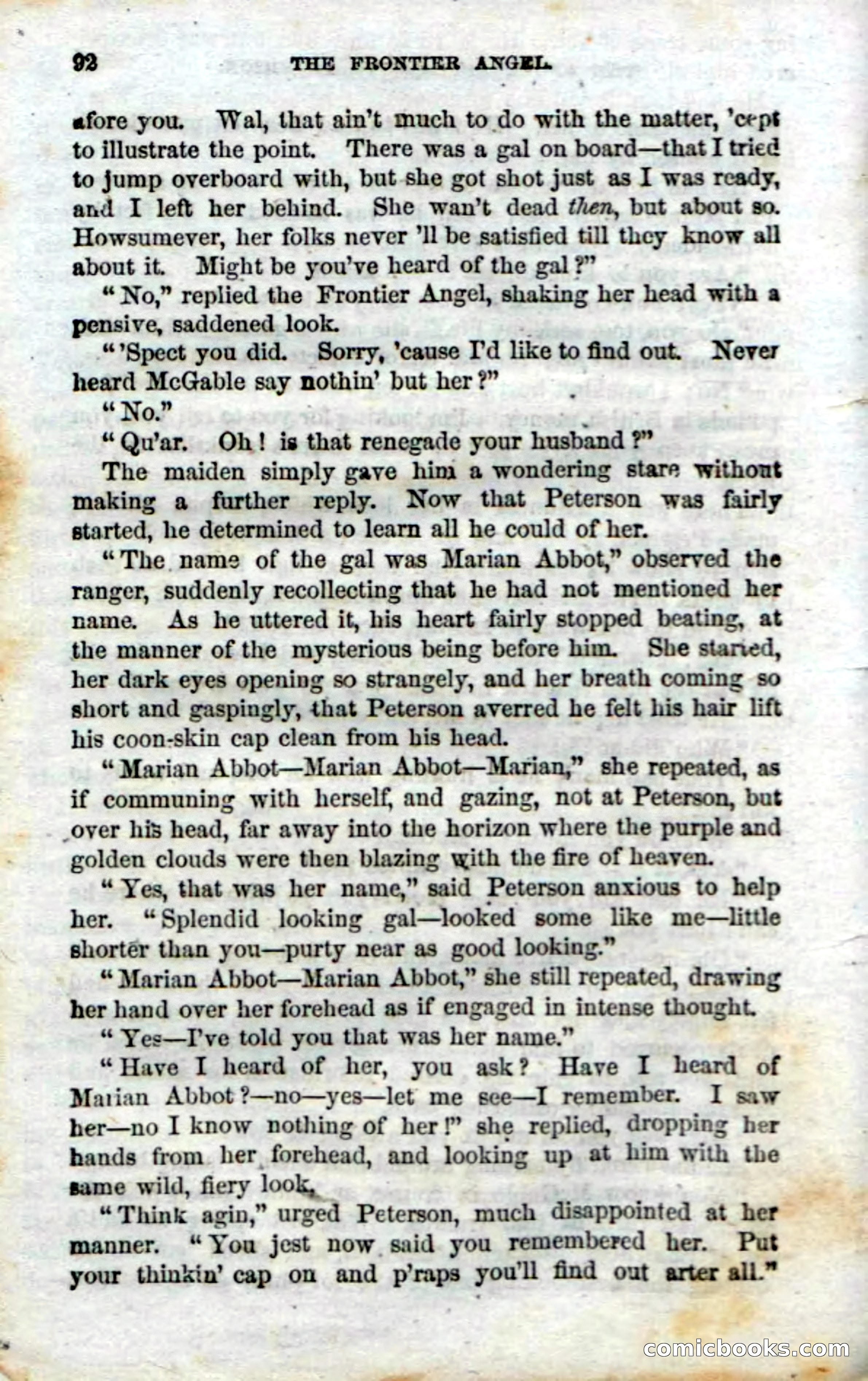 Beadle's Dime Novels No. 15: The Frontier Angel — page 94 of 132