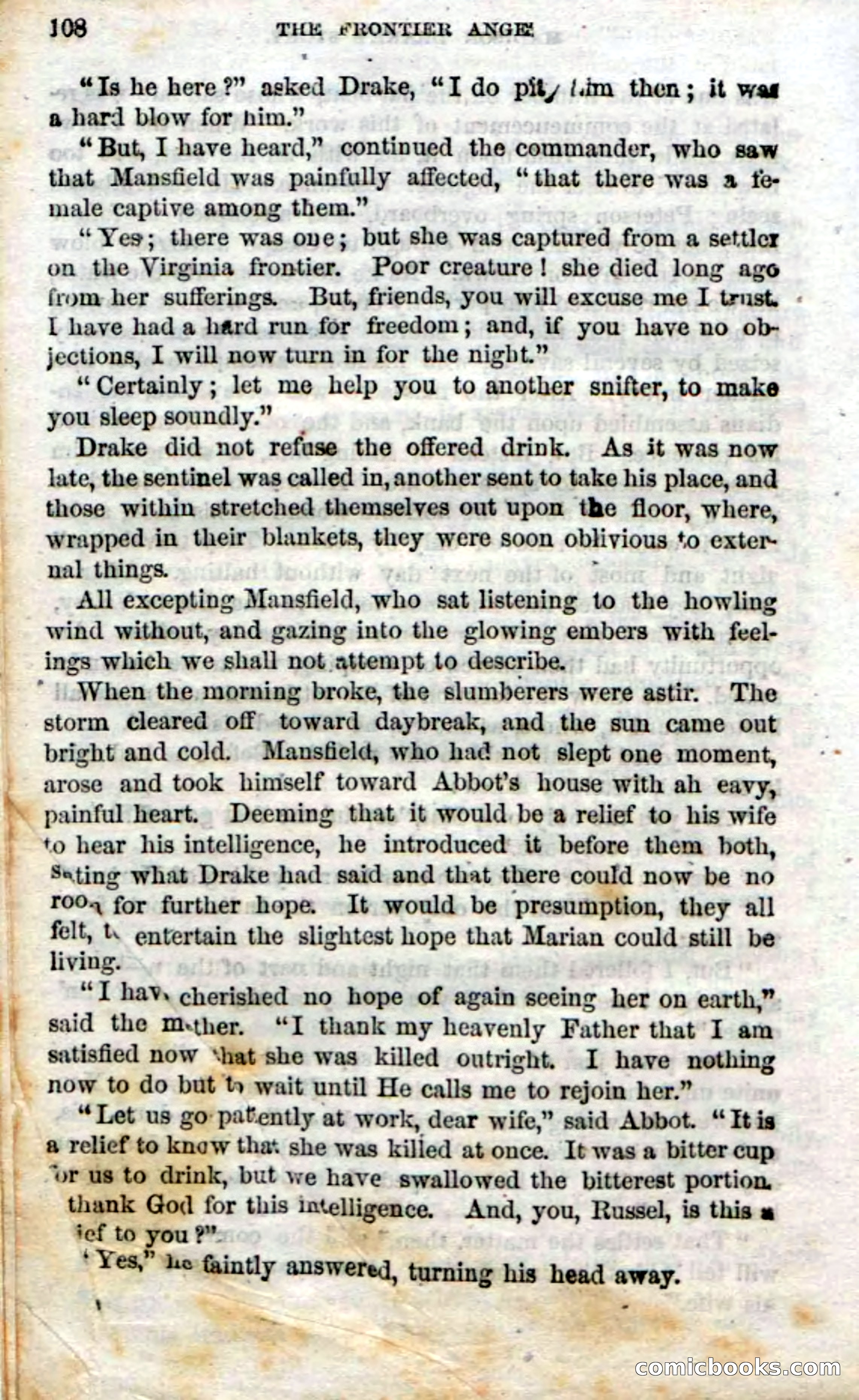 Beadle's Dime Novels No. 15: The Frontier Angel — page 110 of 132