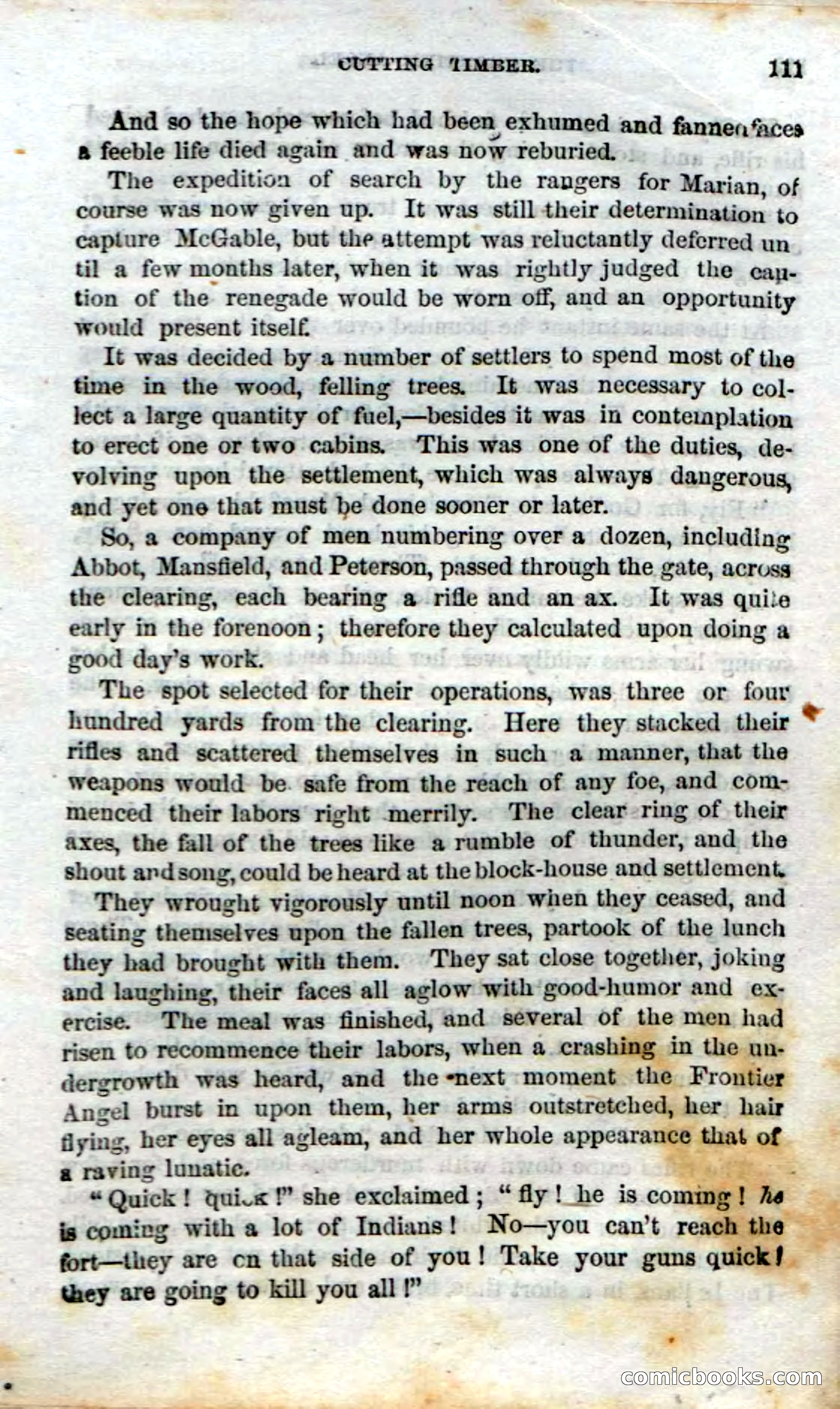 Beadle's Dime Novels No. 15: The Frontier Angel — page 111 of 132
