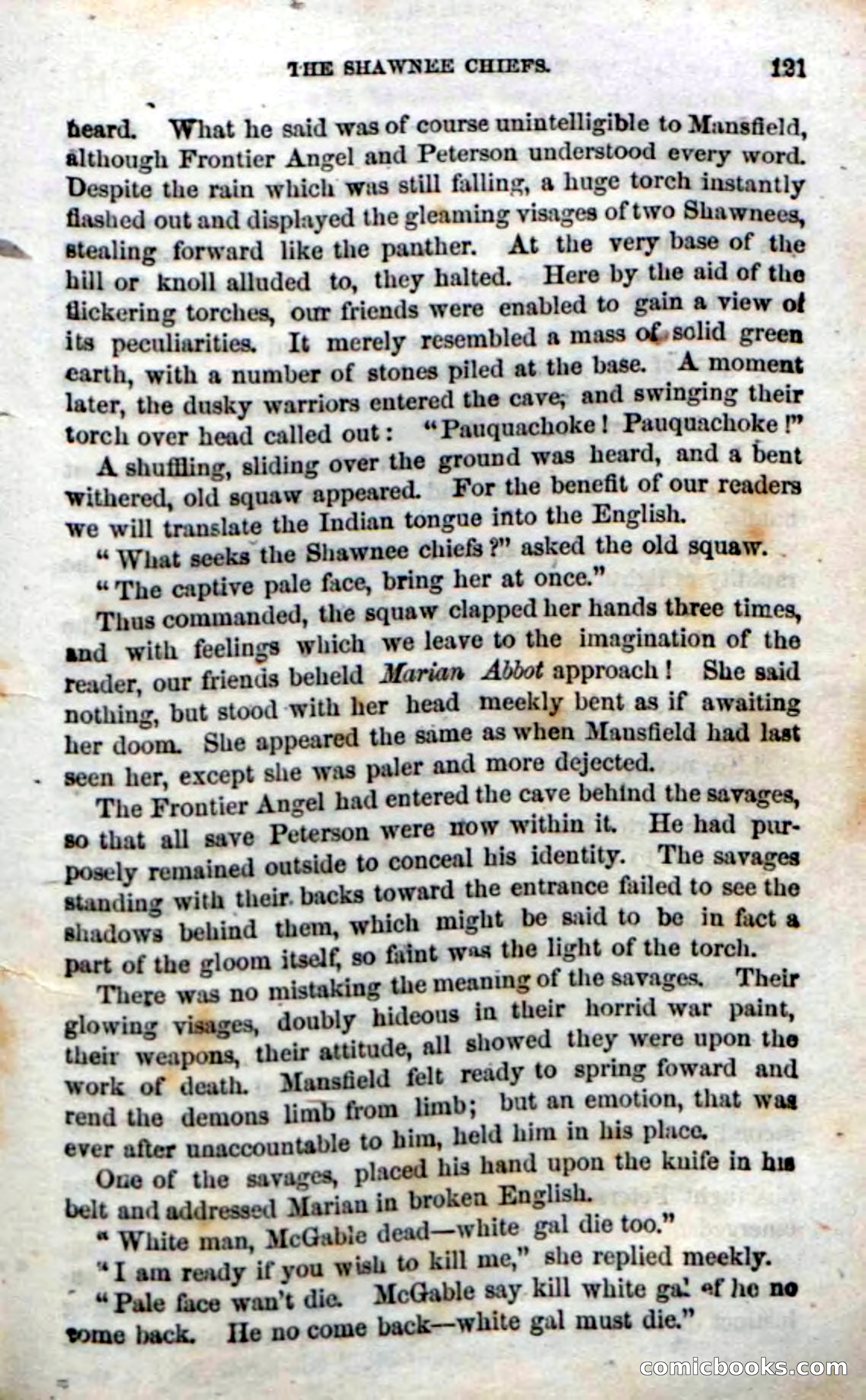 Beadle's Dime Novels No. 15: The Frontier Angel — page 123 of 132