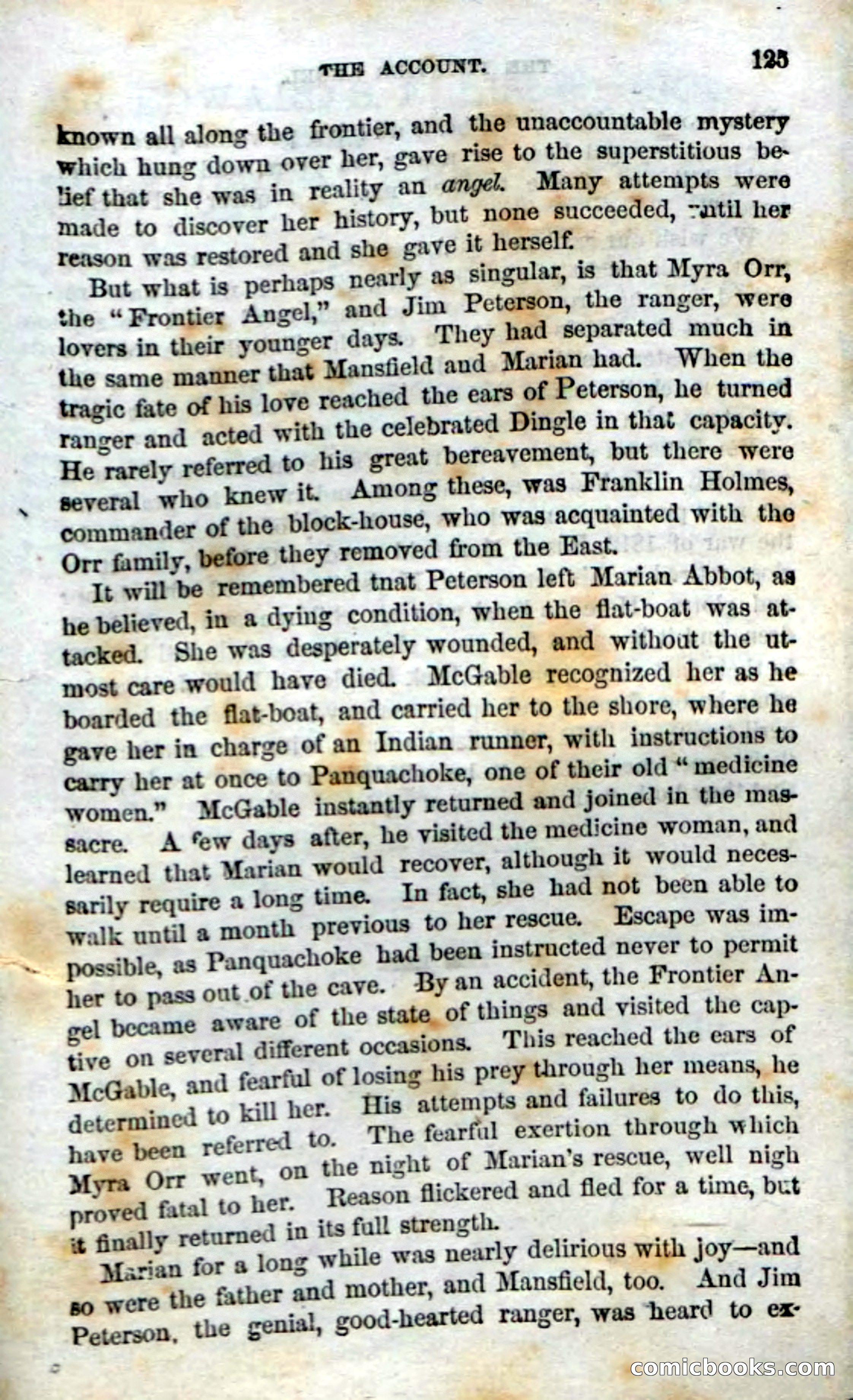 Beadle's Dime Novels No. 15: The Frontier Angel — page 127 of 132