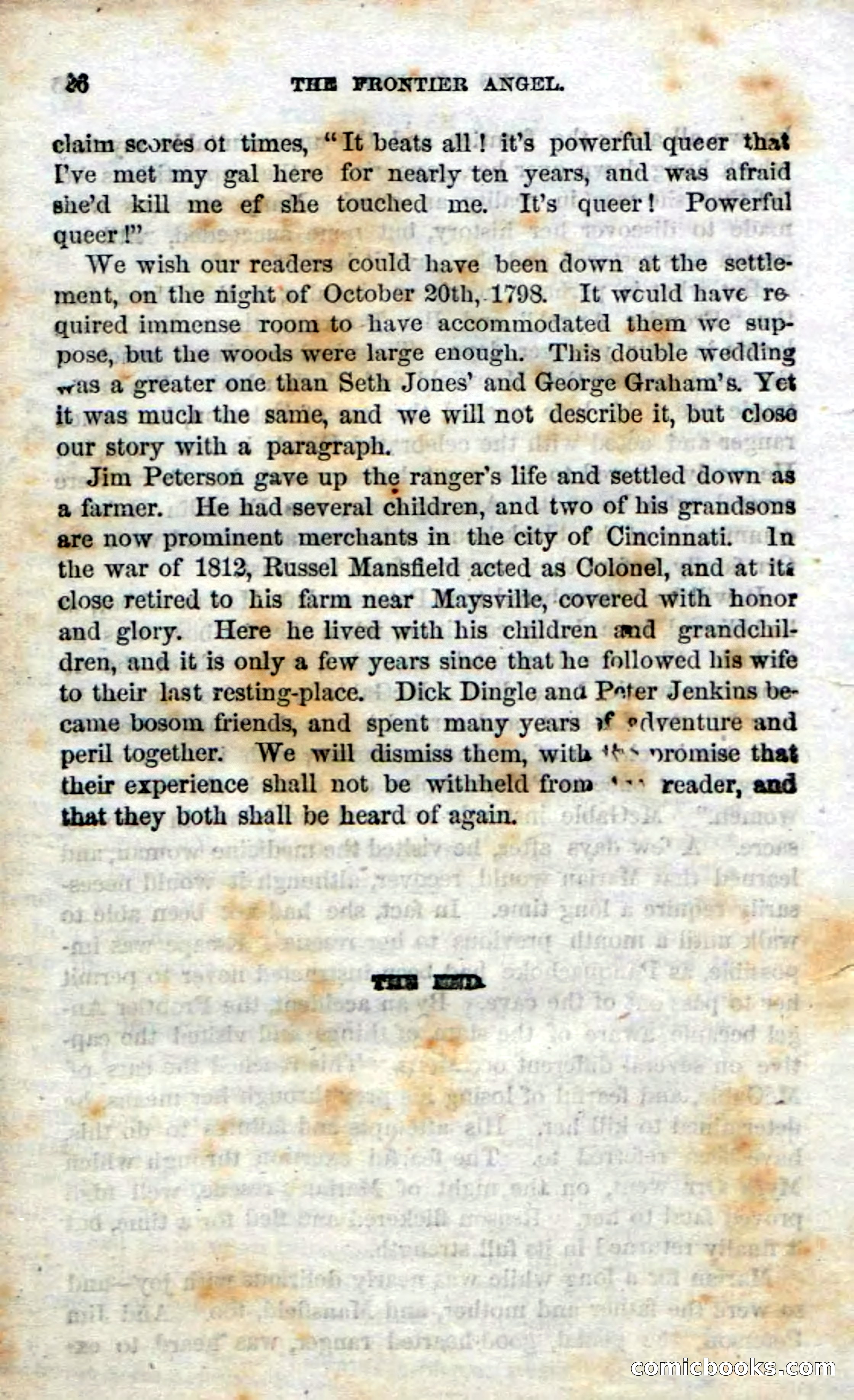 Beadle's Dime Novels No. 15: The Frontier Angel — page 128 of 132