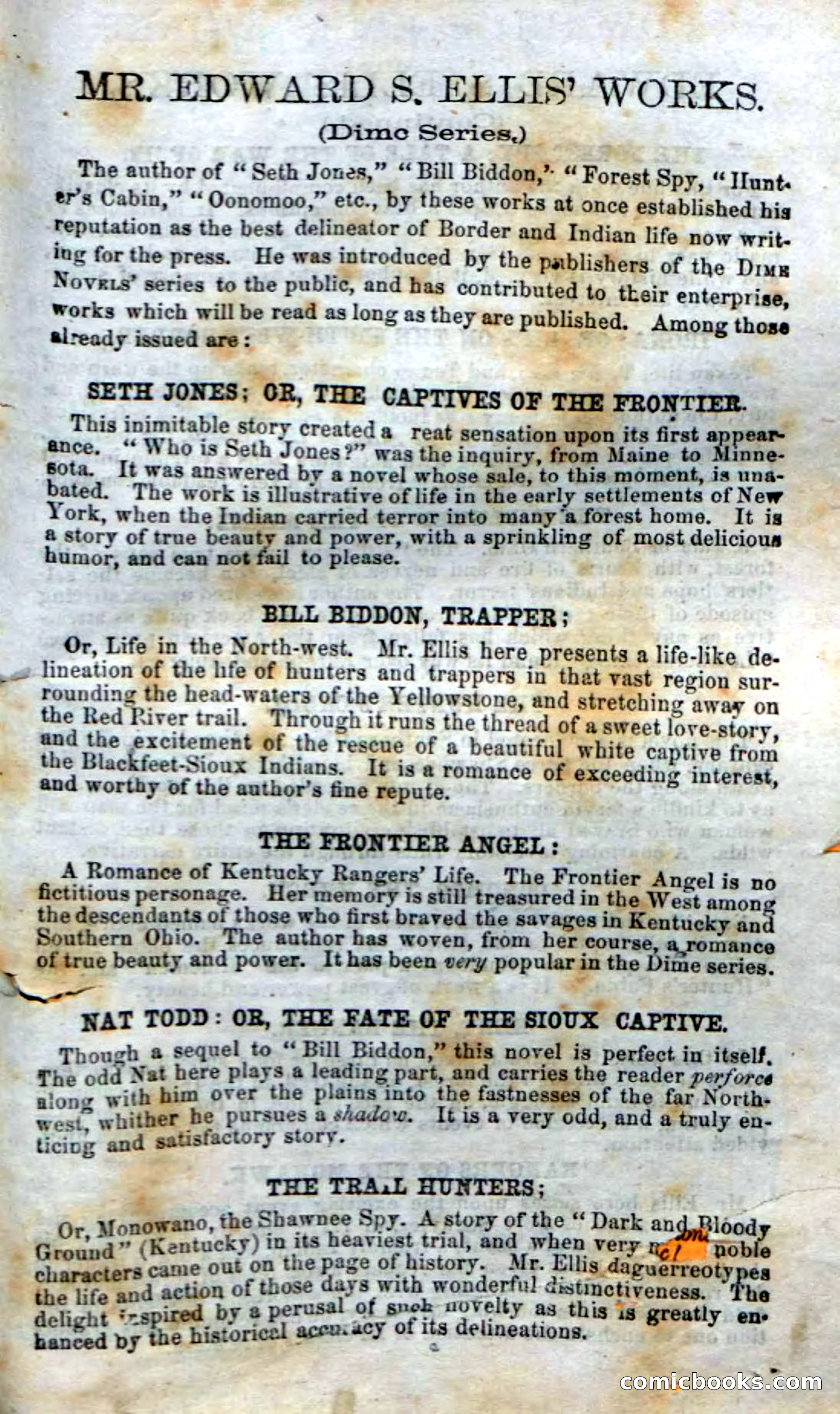 Beadle's Dime Novels No. 15: The Frontier Angel — page 129 of 132