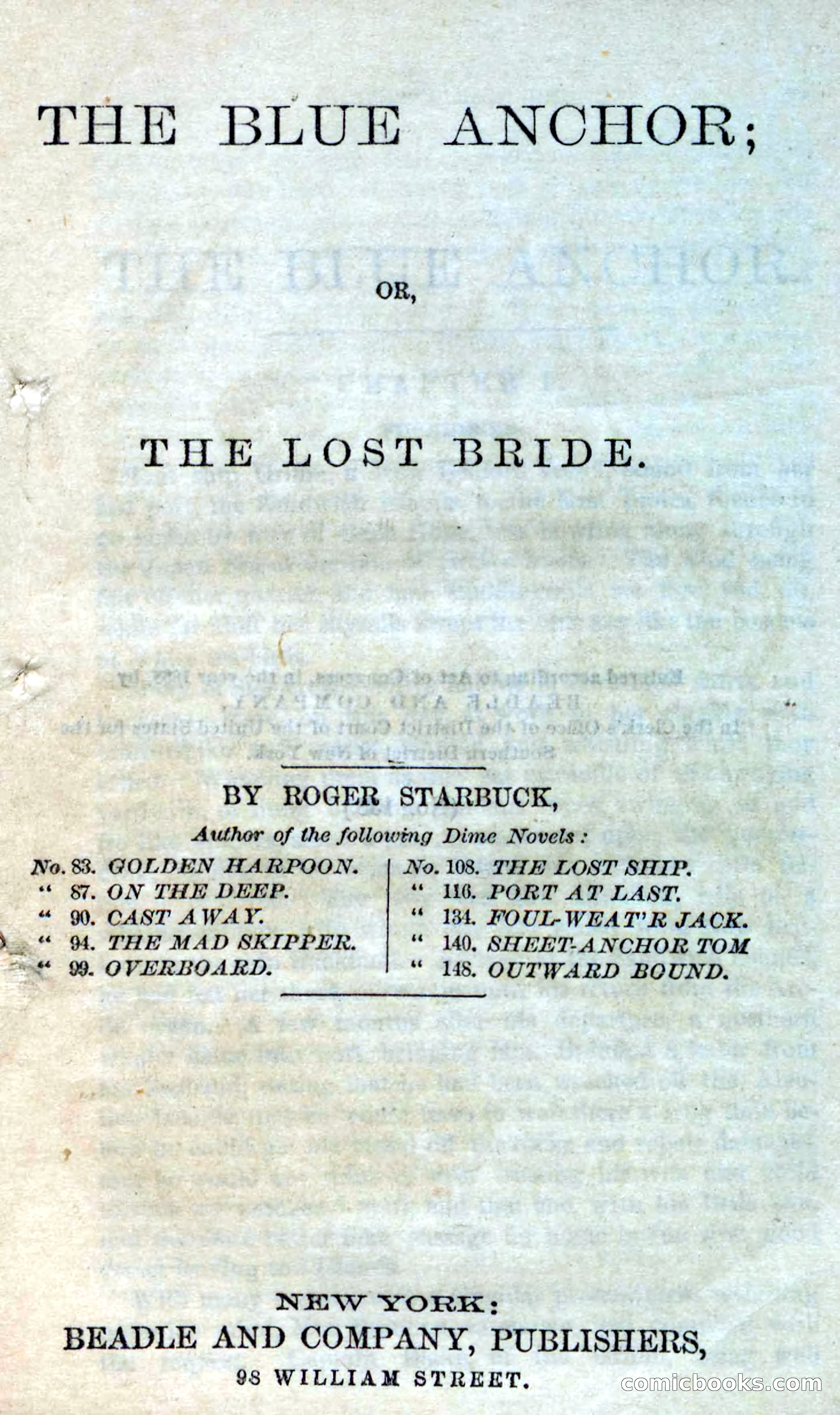 Beadle's Dime Novels No. 158: The Blue Anchor — page 5 of 108