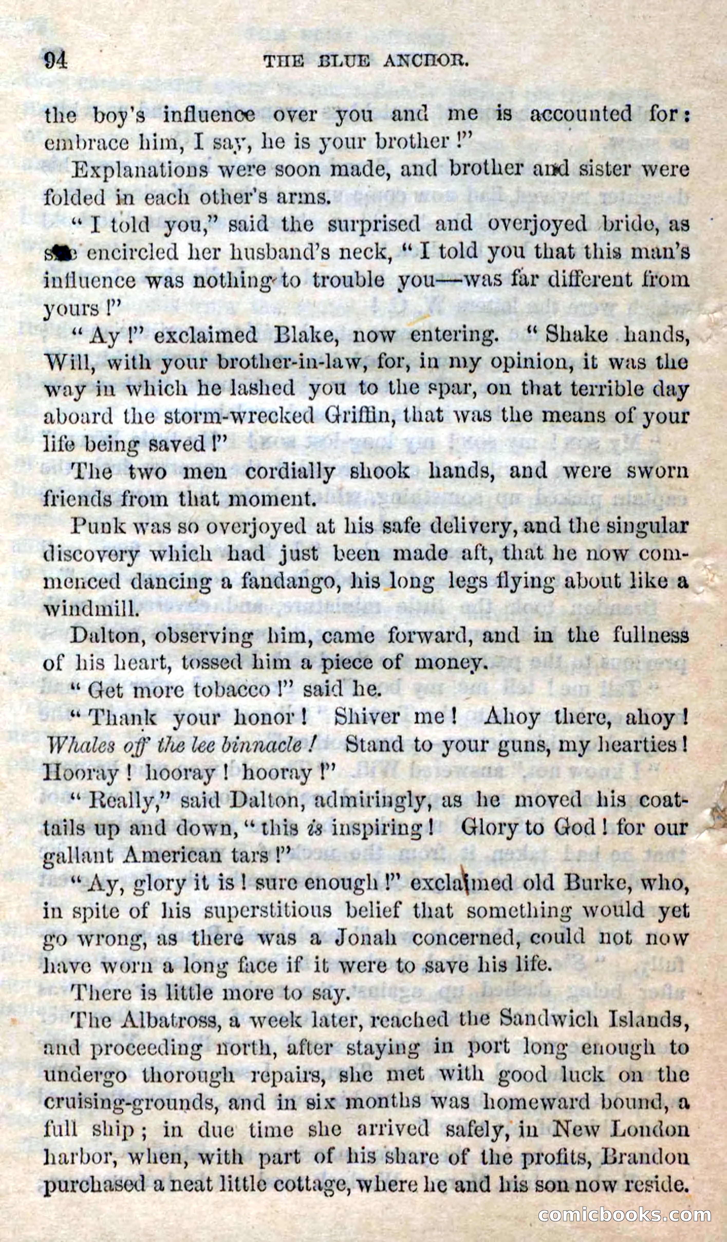 Beadle's Dime Novels No. 158: The Blue Anchor — page 92 of 108