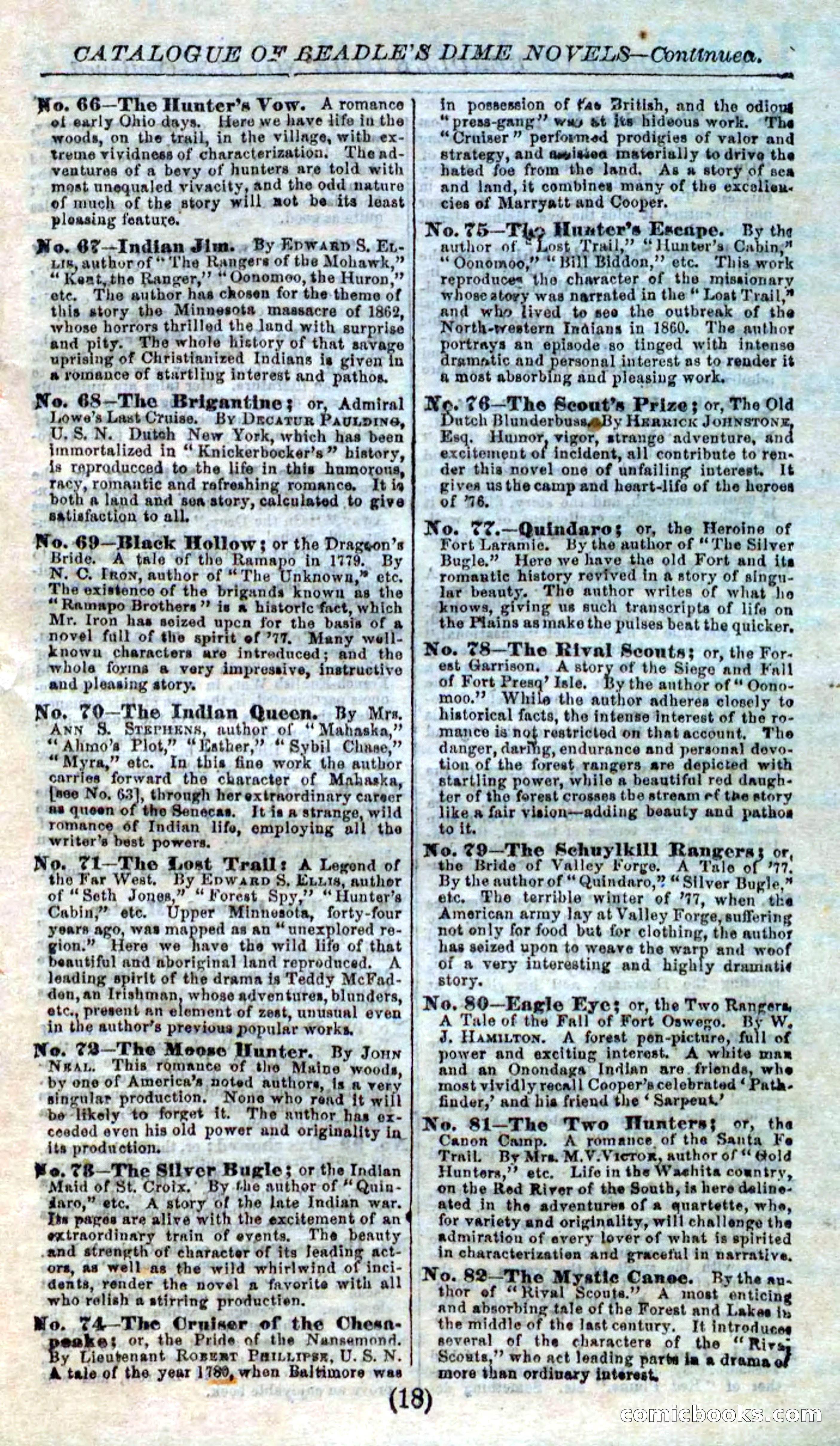 Beadle's Dime Novels No. 158: The Blue Anchor — page 105 of 108
