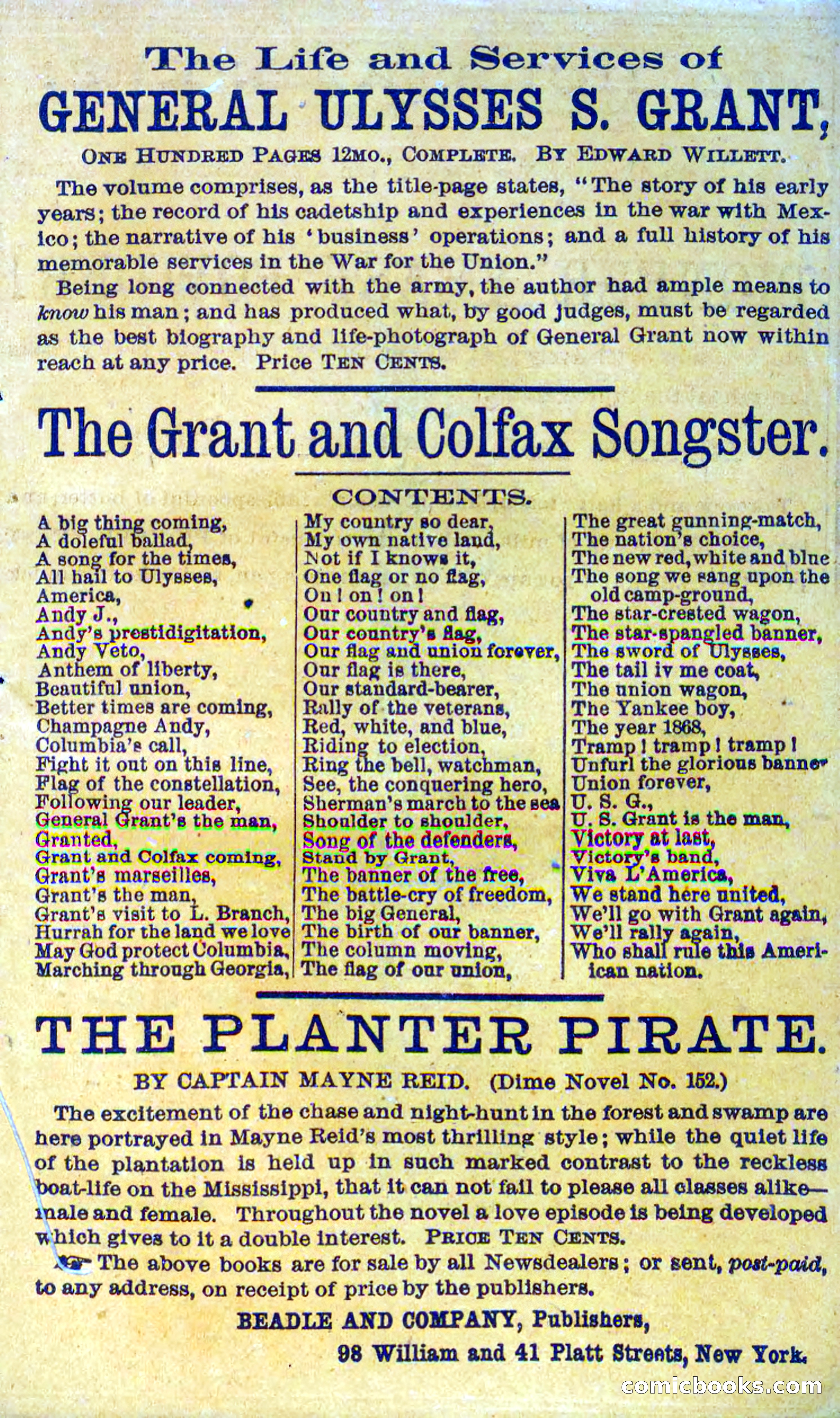 Beadle's Dime Novels No. 158: The Blue Anchor — page 107 of 108