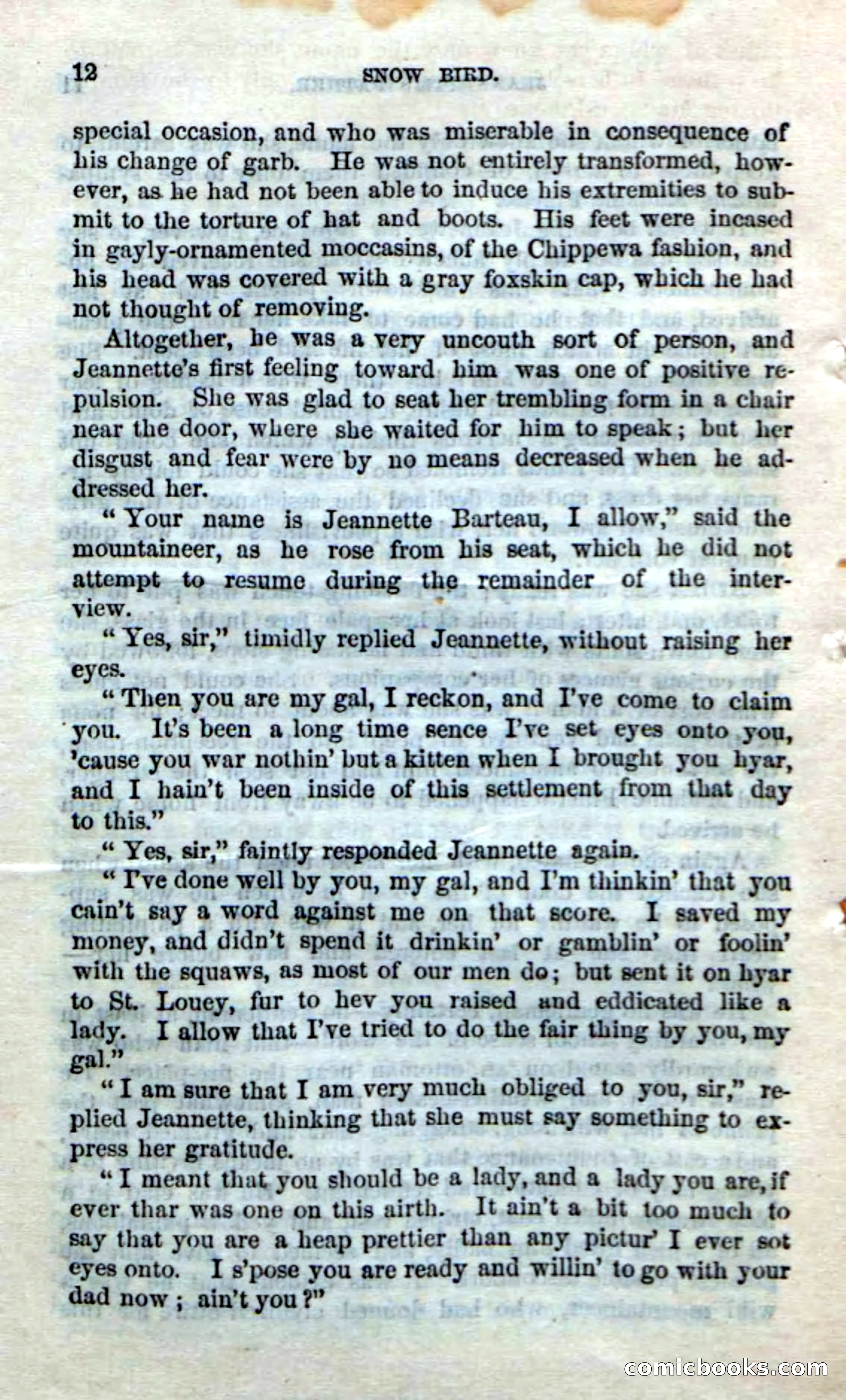 Beadle's Dime Novels No. 159: Snow Bird, the Trapper's Child — page 10 of 116