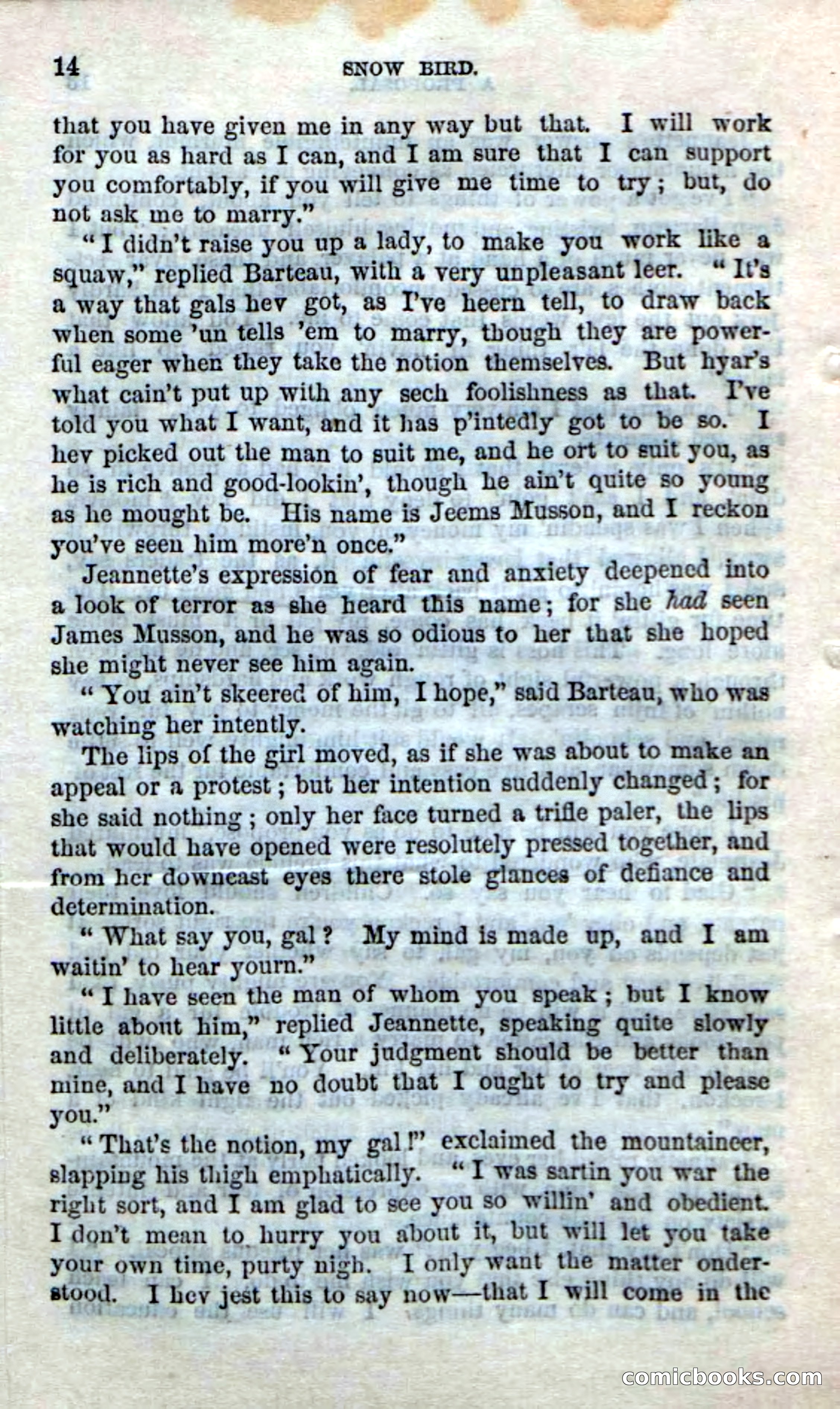 Beadle's Dime Novels No. 159: Snow Bird, the Trapper's Child — page 12 of 116