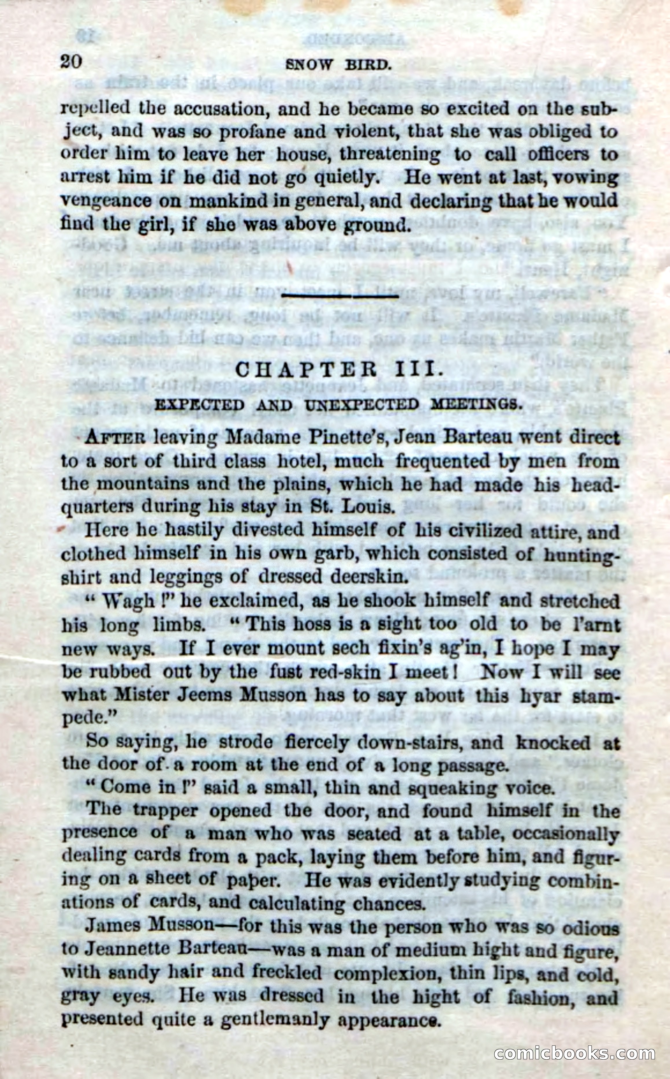 Beadle's Dime Novels No. 159: Snow Bird, the Trapper's Child — page 18 of 116