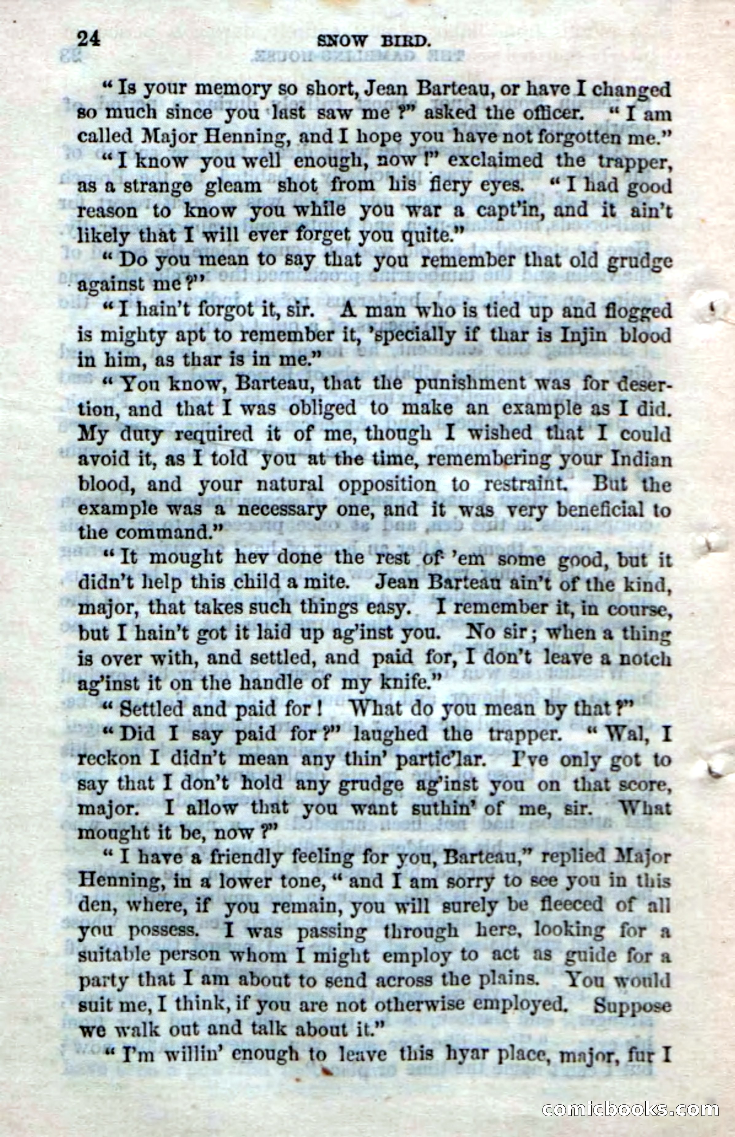 Beadle's Dime Novels No. 159: Snow Bird, the Trapper's Child — page 22 of 116