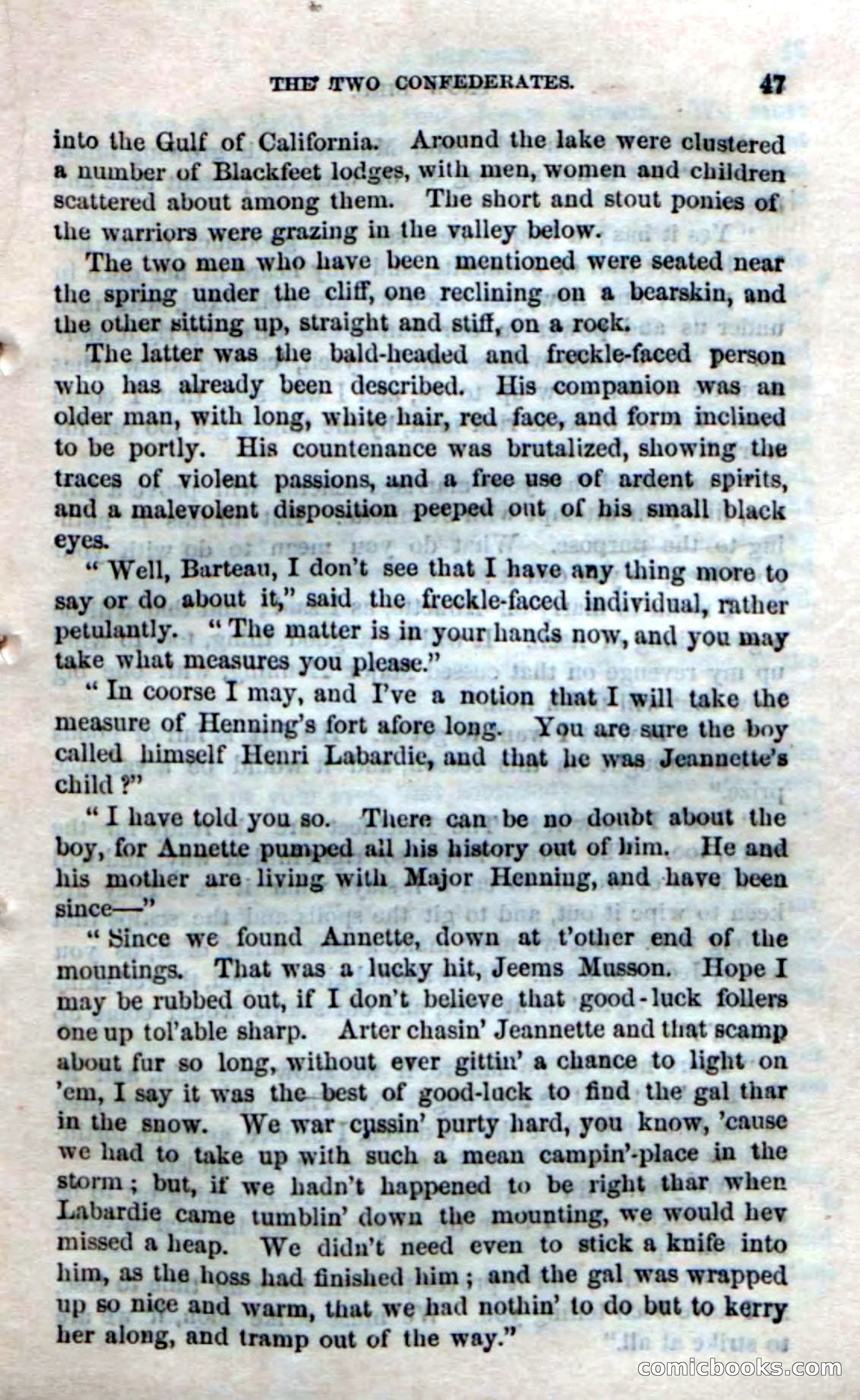 Beadle's Dime Novels No. 159: Snow Bird, the Trapper's Child — page 45 of 116