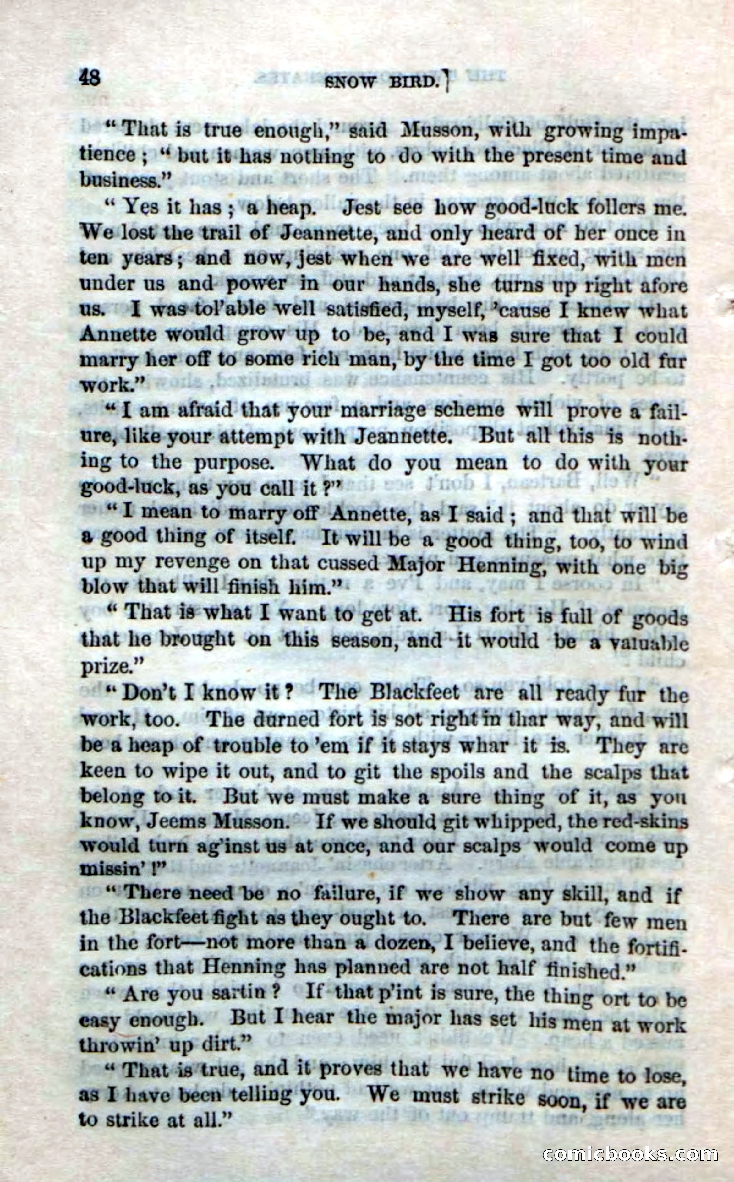 Beadle's Dime Novels No. 159: Snow Bird, the Trapper's Child — page 46 of 116
