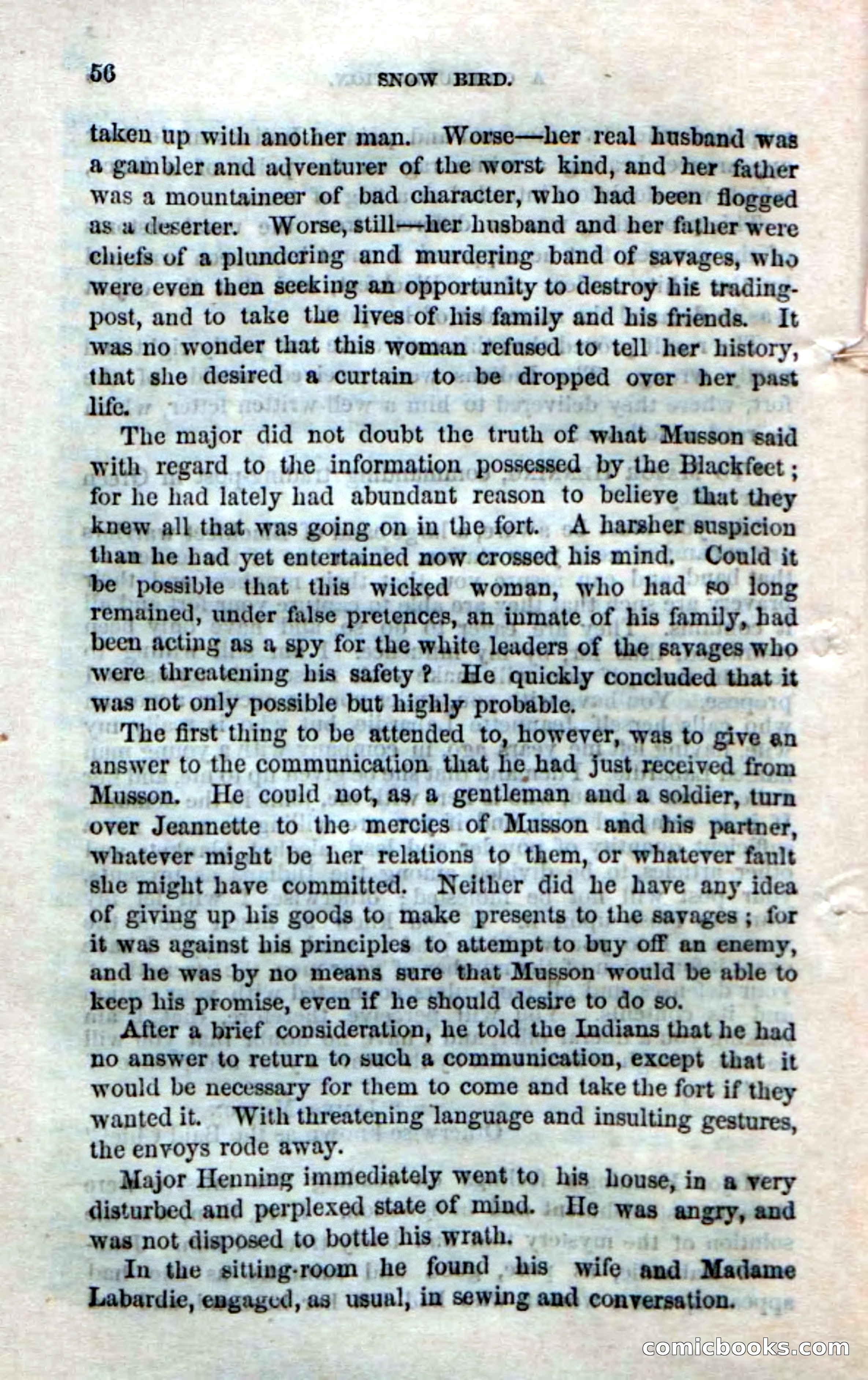Beadle's Dime Novels No. 159: Snow Bird, the Trapper's Child — page 54 of 116