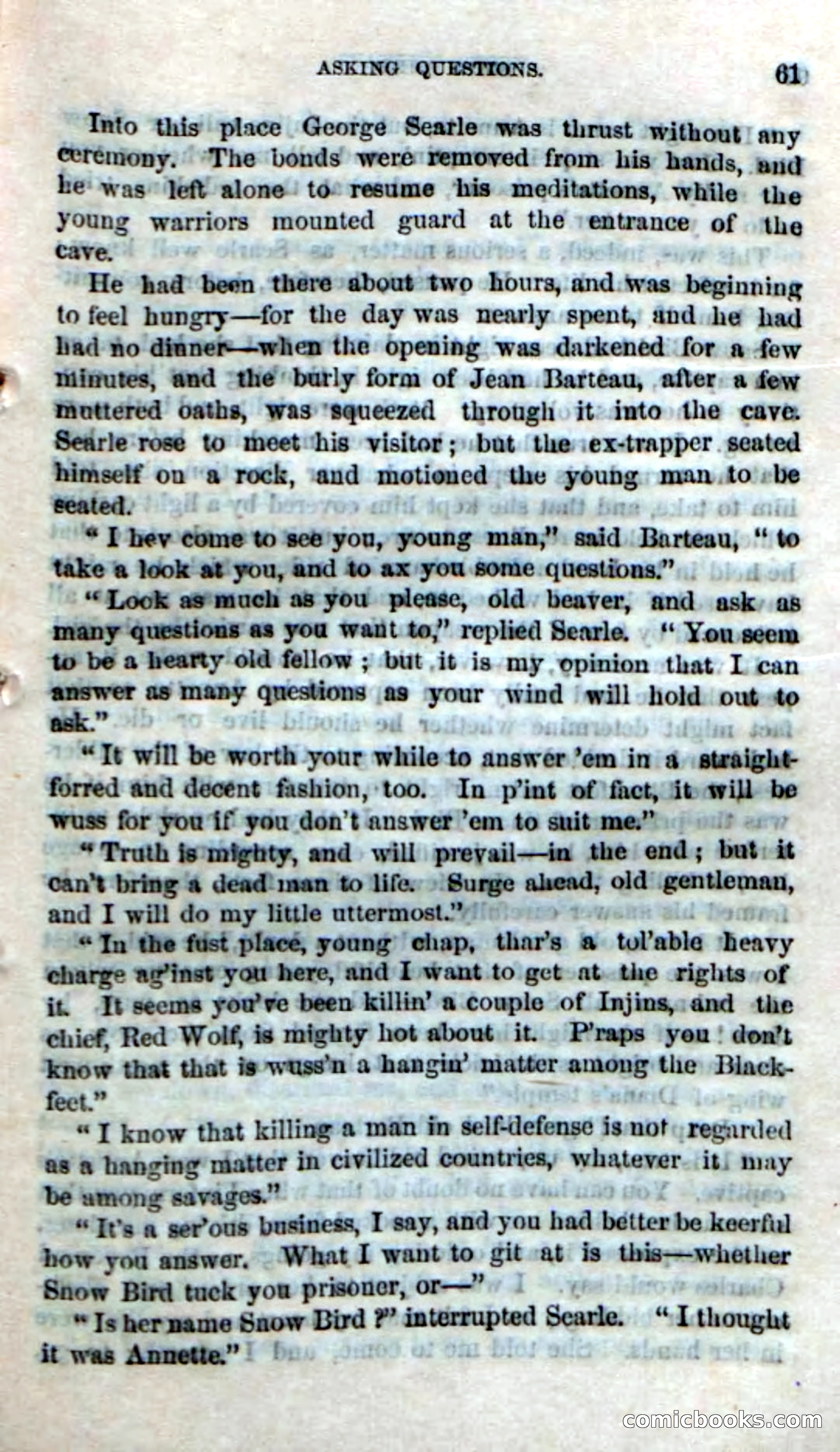 Beadle's Dime Novels No. 159: Snow Bird, the Trapper's Child — page 59 of 116