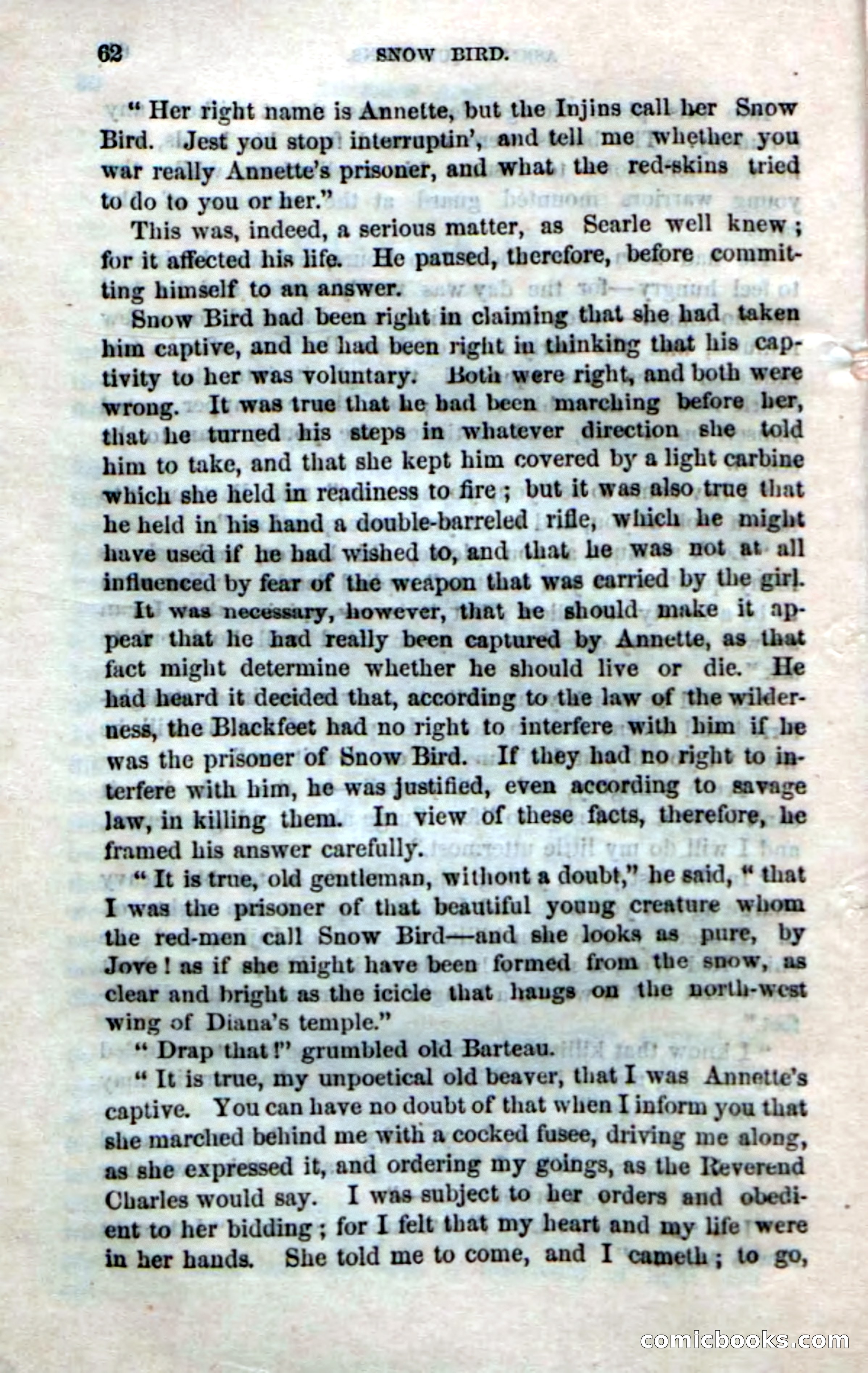 Beadle's Dime Novels No. 159: Snow Bird, the Trapper's Child — page 60 of 116