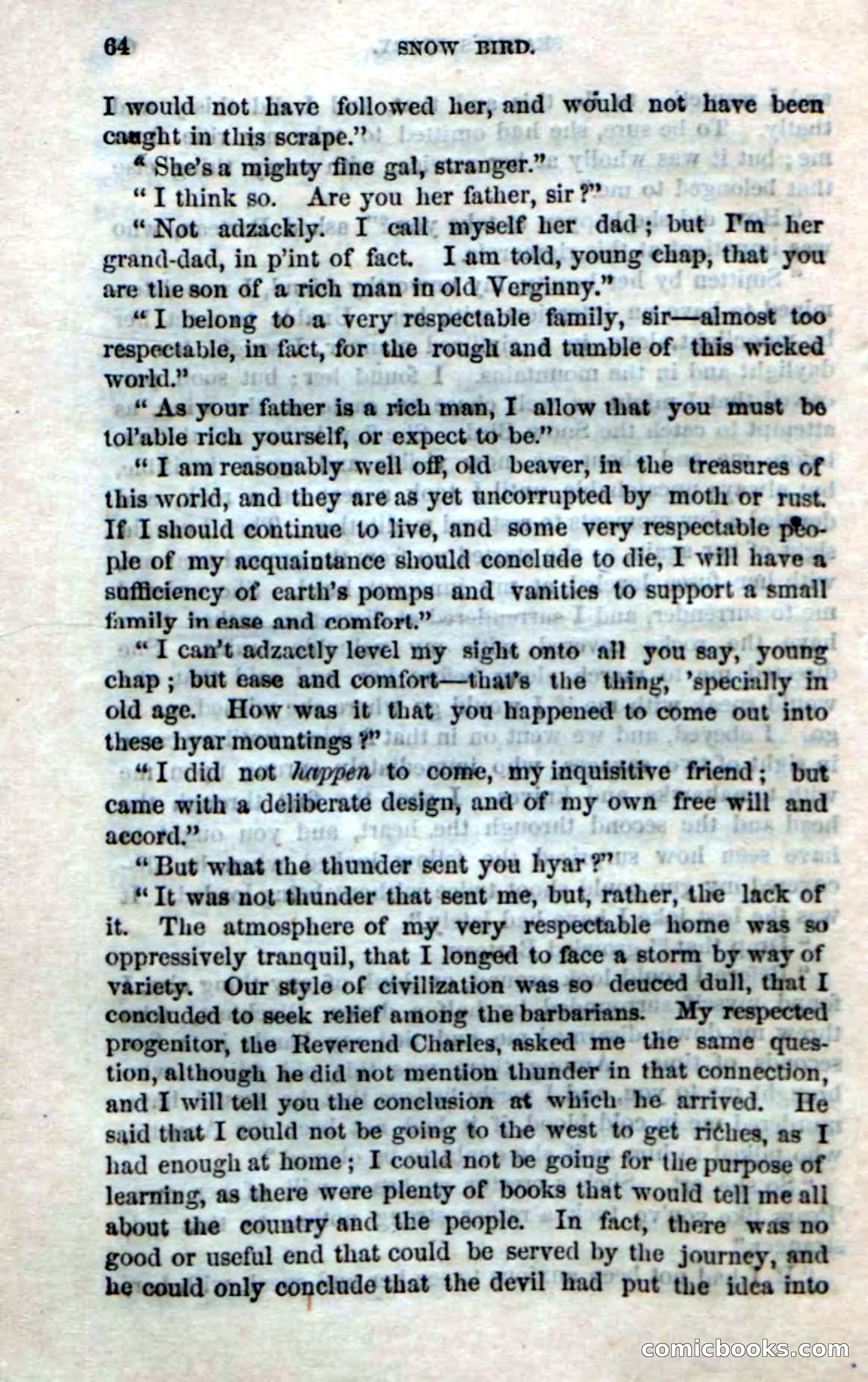 Beadle's Dime Novels No. 159: Snow Bird, the Trapper's Child — page 62 of 116