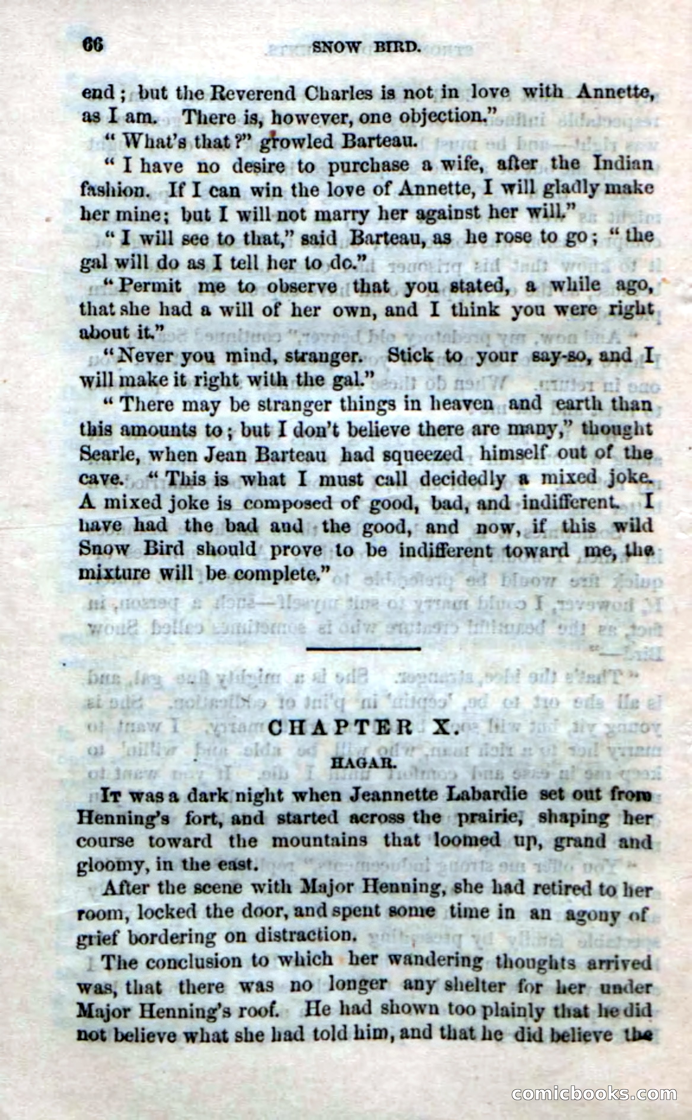 Beadle's Dime Novels No. 159: Snow Bird, the Trapper's Child — page 64 of 116