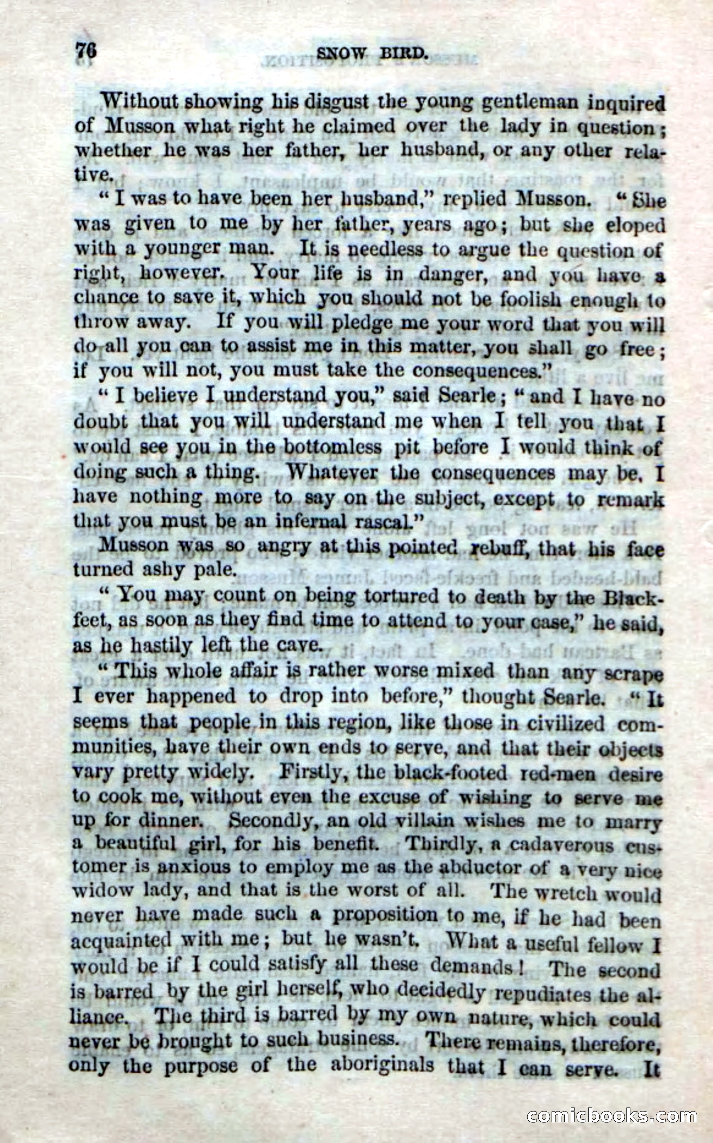 Beadle's Dime Novels No. 159: Snow Bird, the Trapper's Child — page 74 of 116