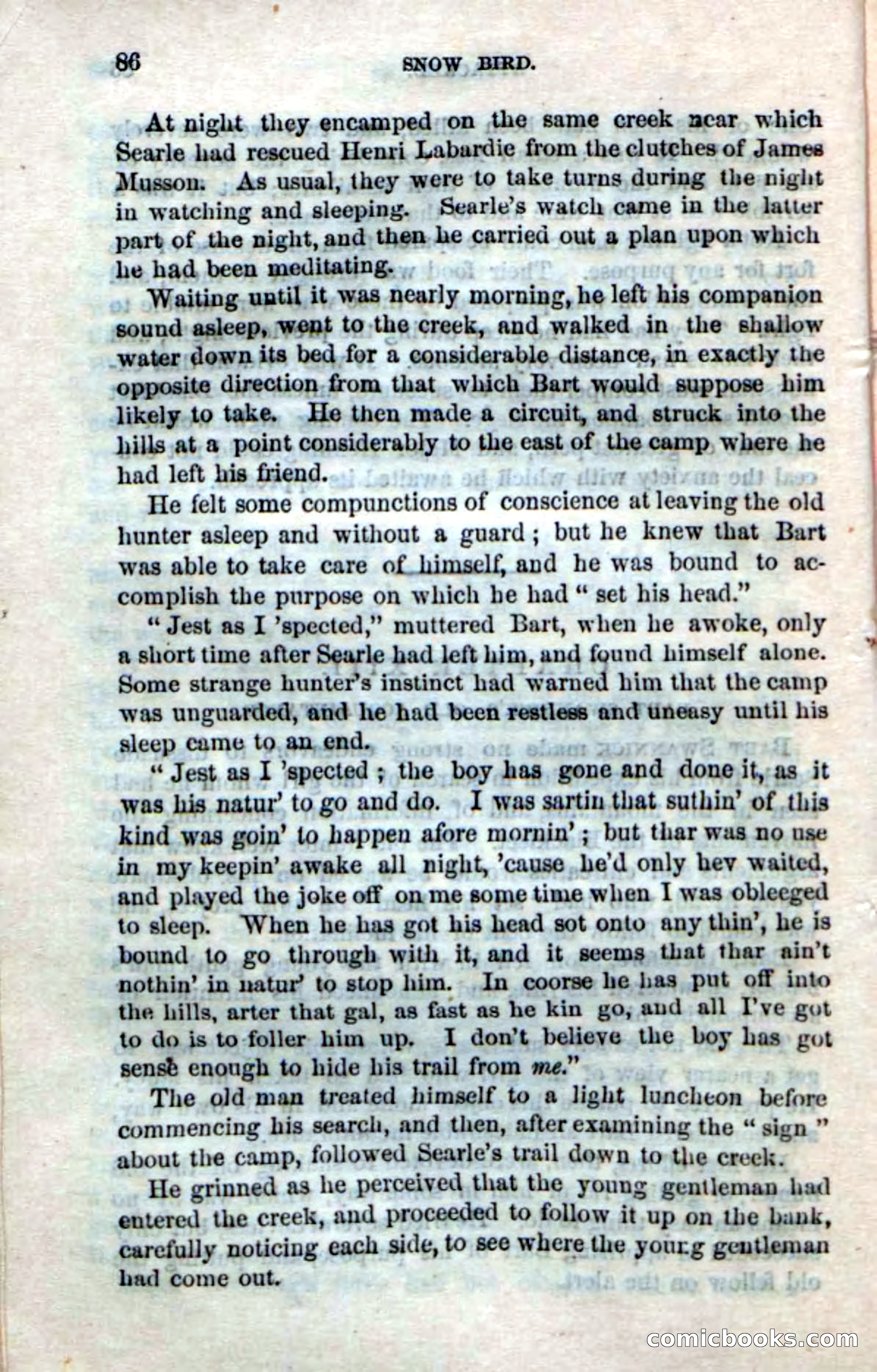 Beadle's Dime Novels No. 159: Snow Bird, the Trapper's Child — page 84 of 116