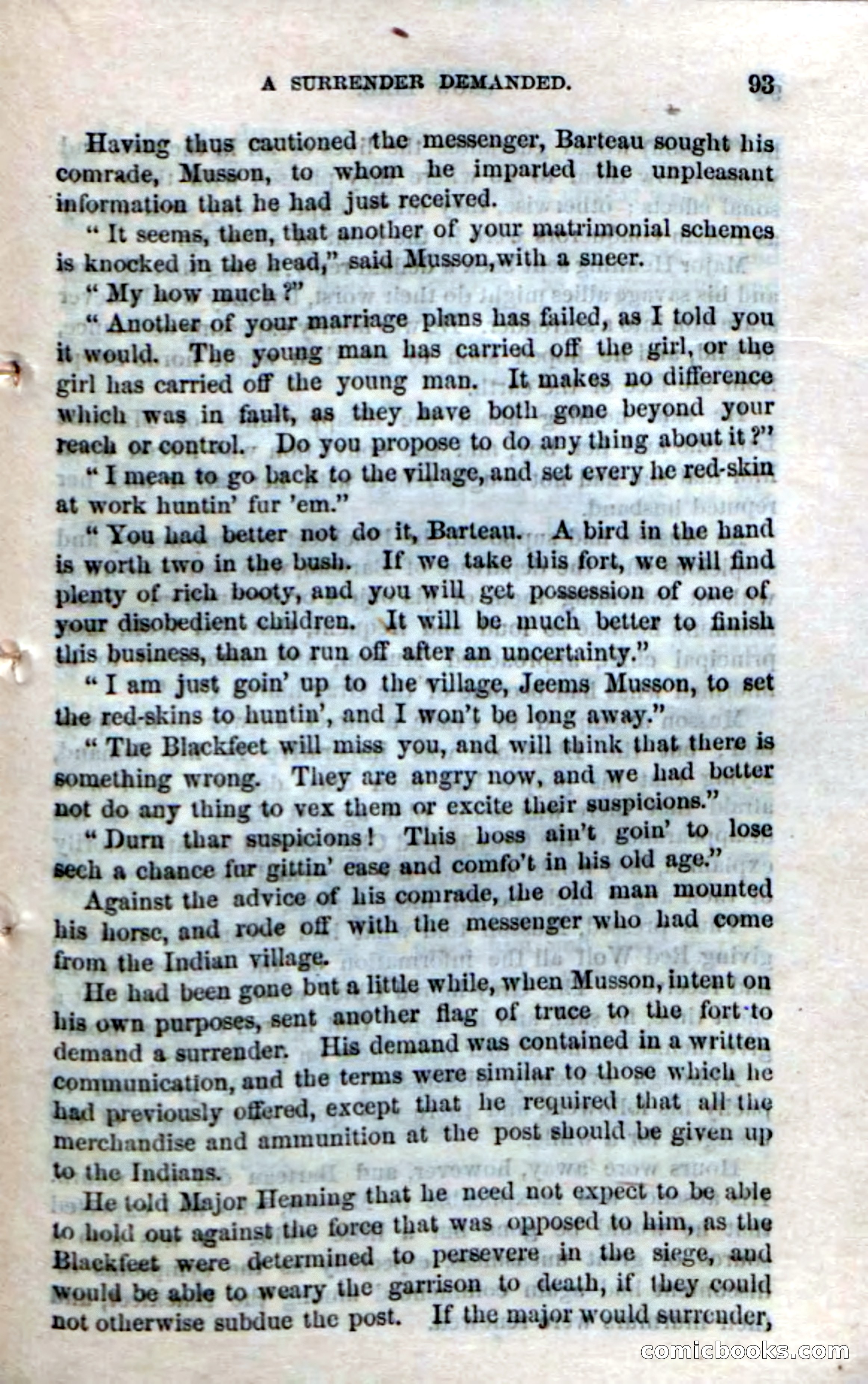Beadle's Dime Novels No. 159: Snow Bird, the Trapper's Child — page 91 of 116