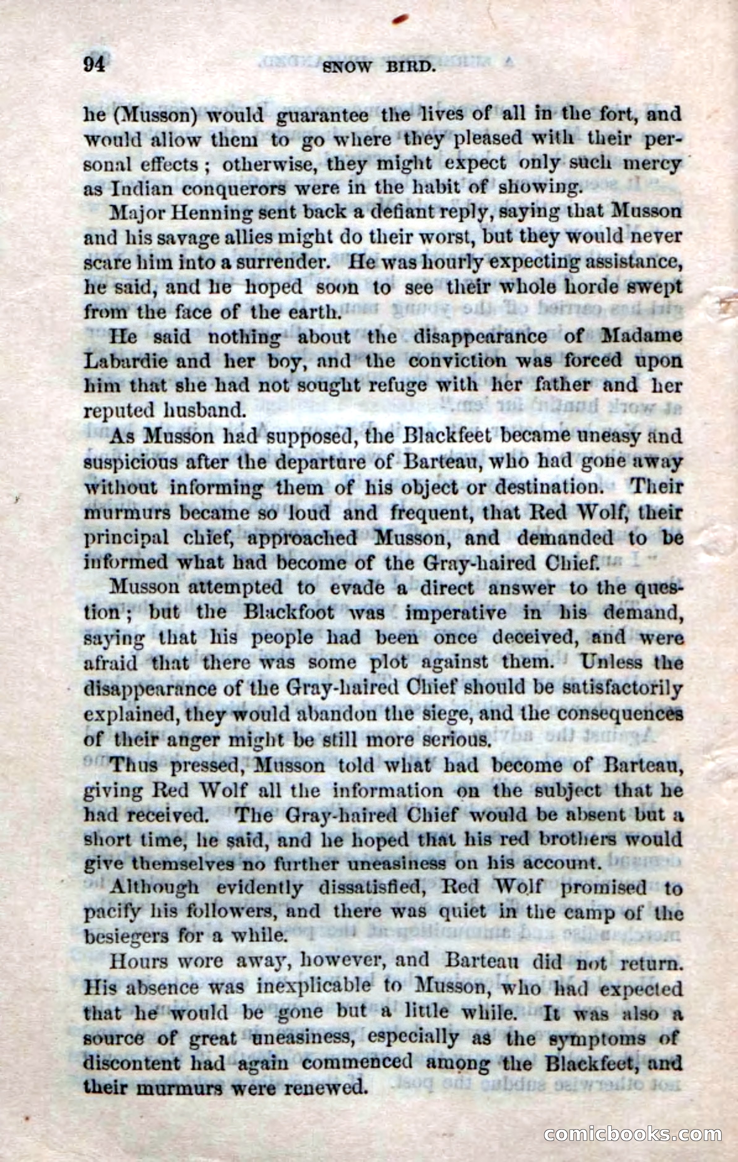 Beadle's Dime Novels No. 159: Snow Bird, the Trapper's Child — page 92 of 116