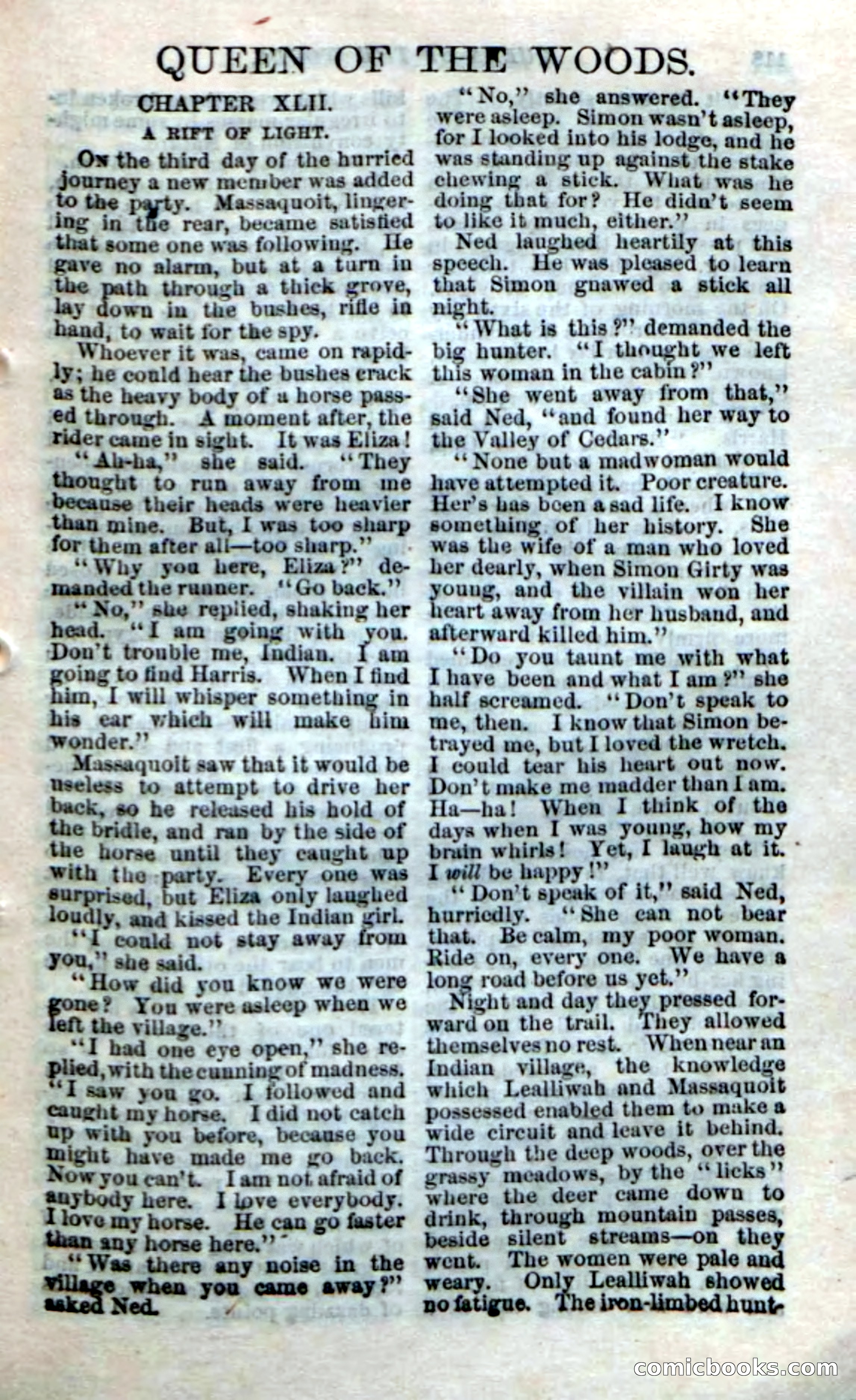 Beadle's Dime Novels No. 159: Snow Bird, the Trapper's Child — page 101 of 116