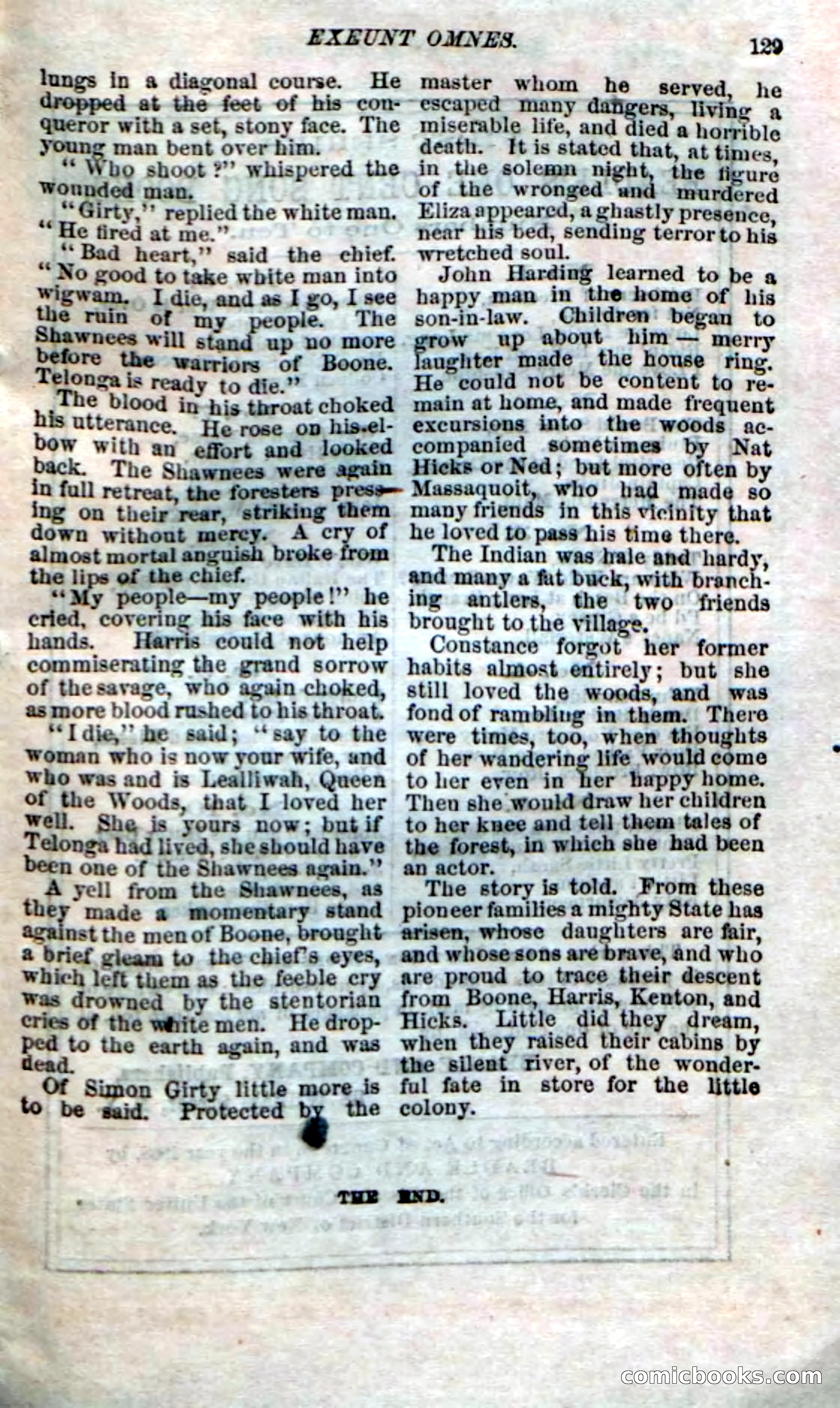 Beadle's Dime Novels No. 159: Snow Bird, the Trapper's Child — page 113 of 116
