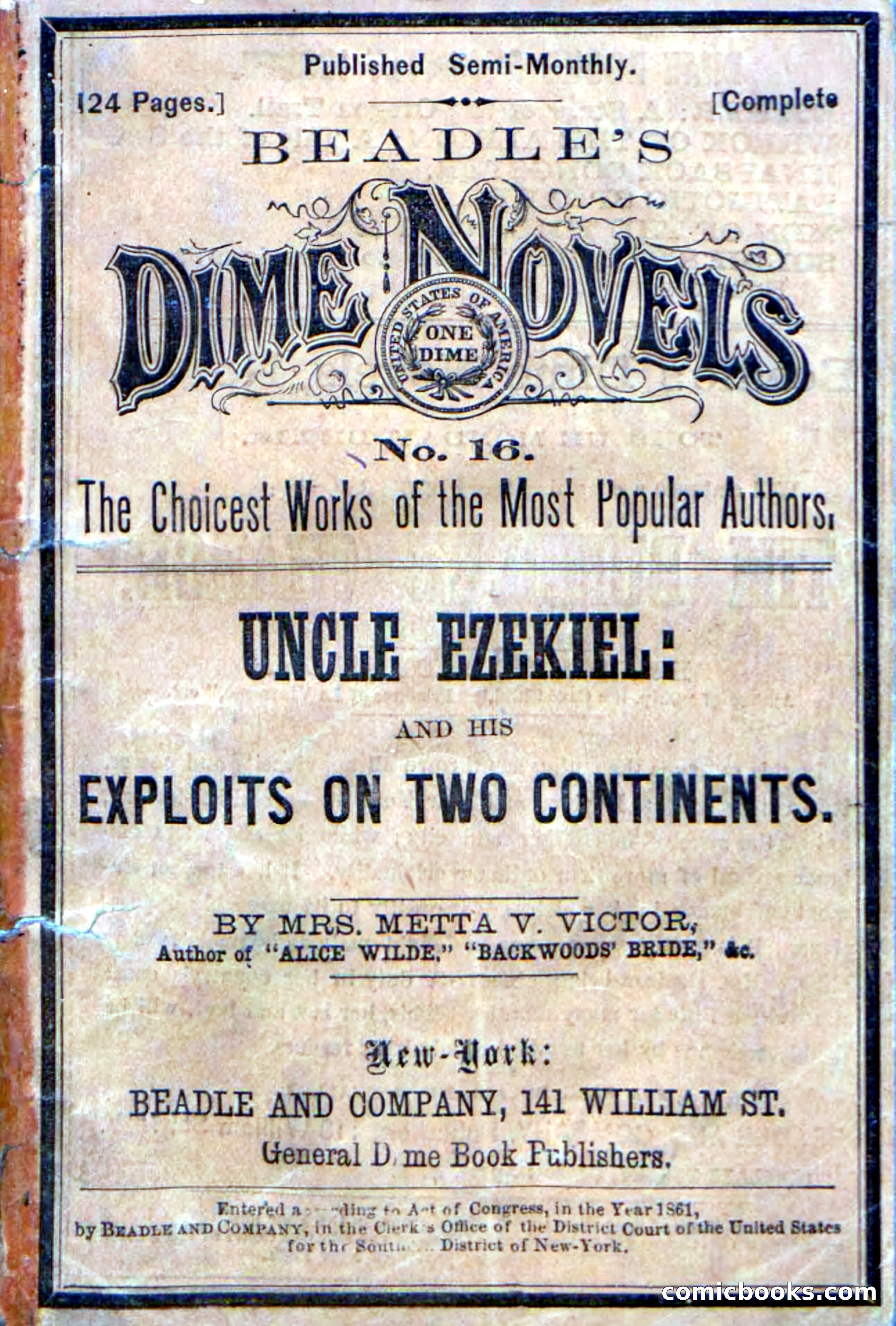 Beadle's Dime Novels No. 16 — page 1 of 132