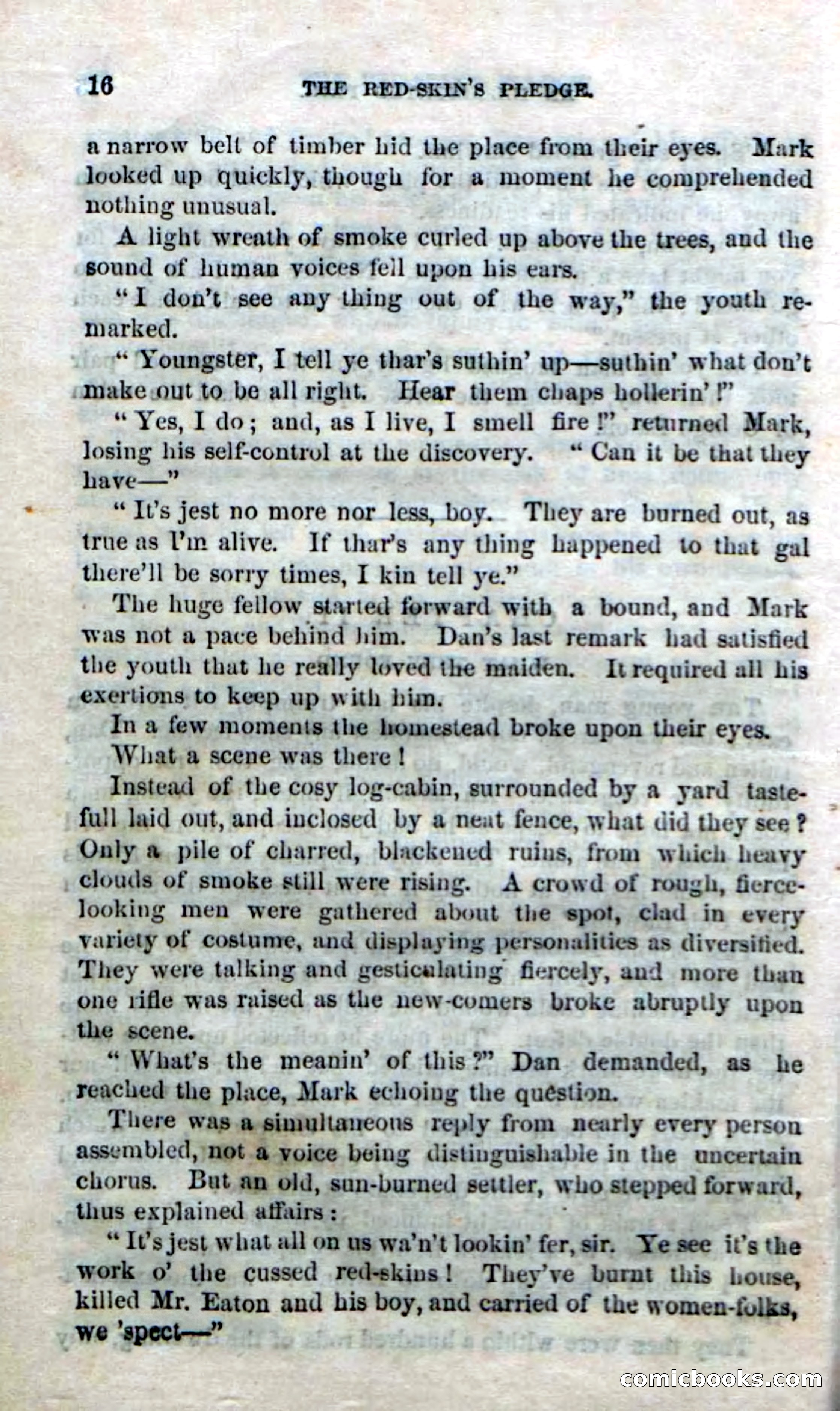 Beadle's Dime Novels No. 166: Red-Skin's Pledge — page 14 of 100