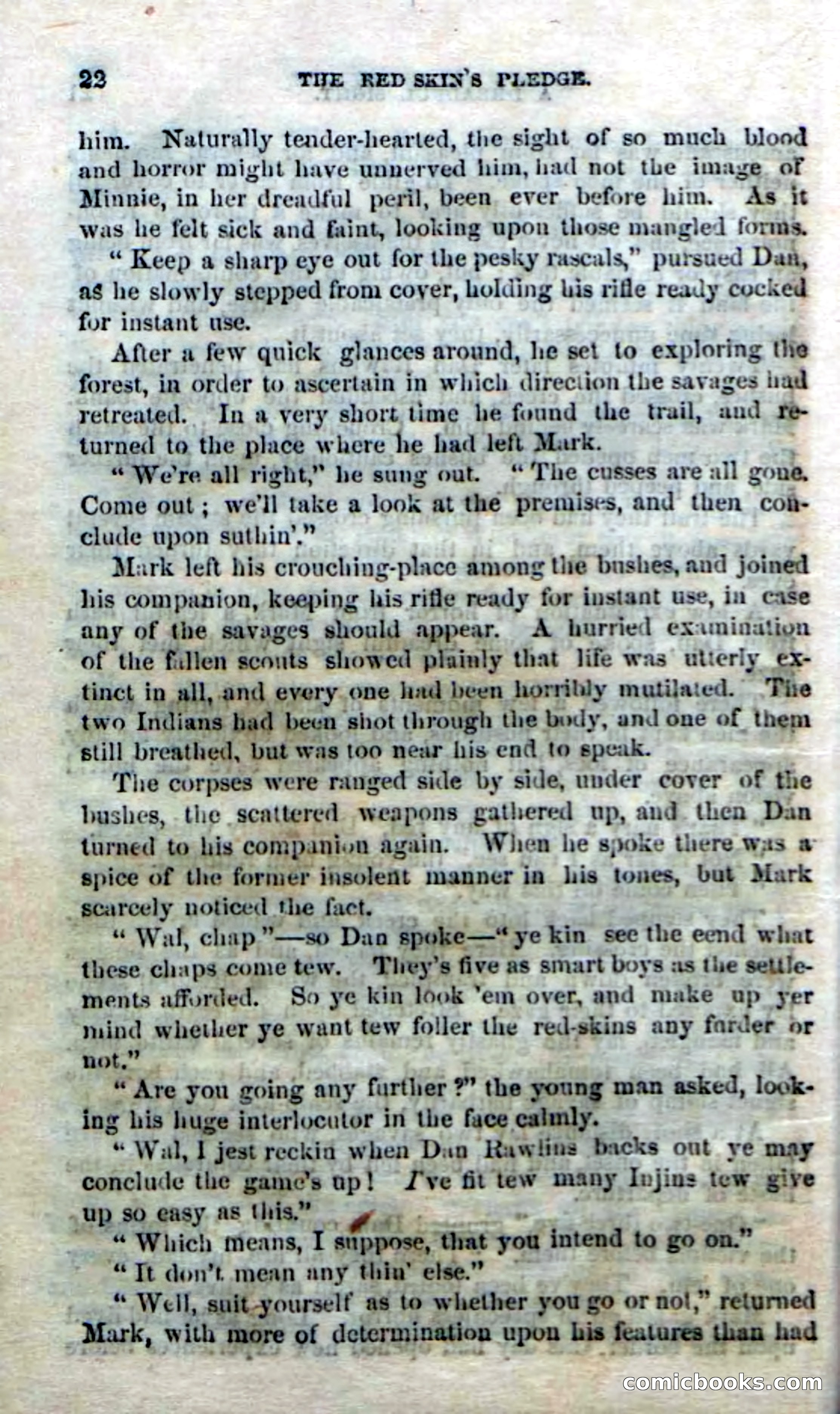 Beadle's Dime Novels No. 166: Red-Skin's Pledge — page 20 of 100