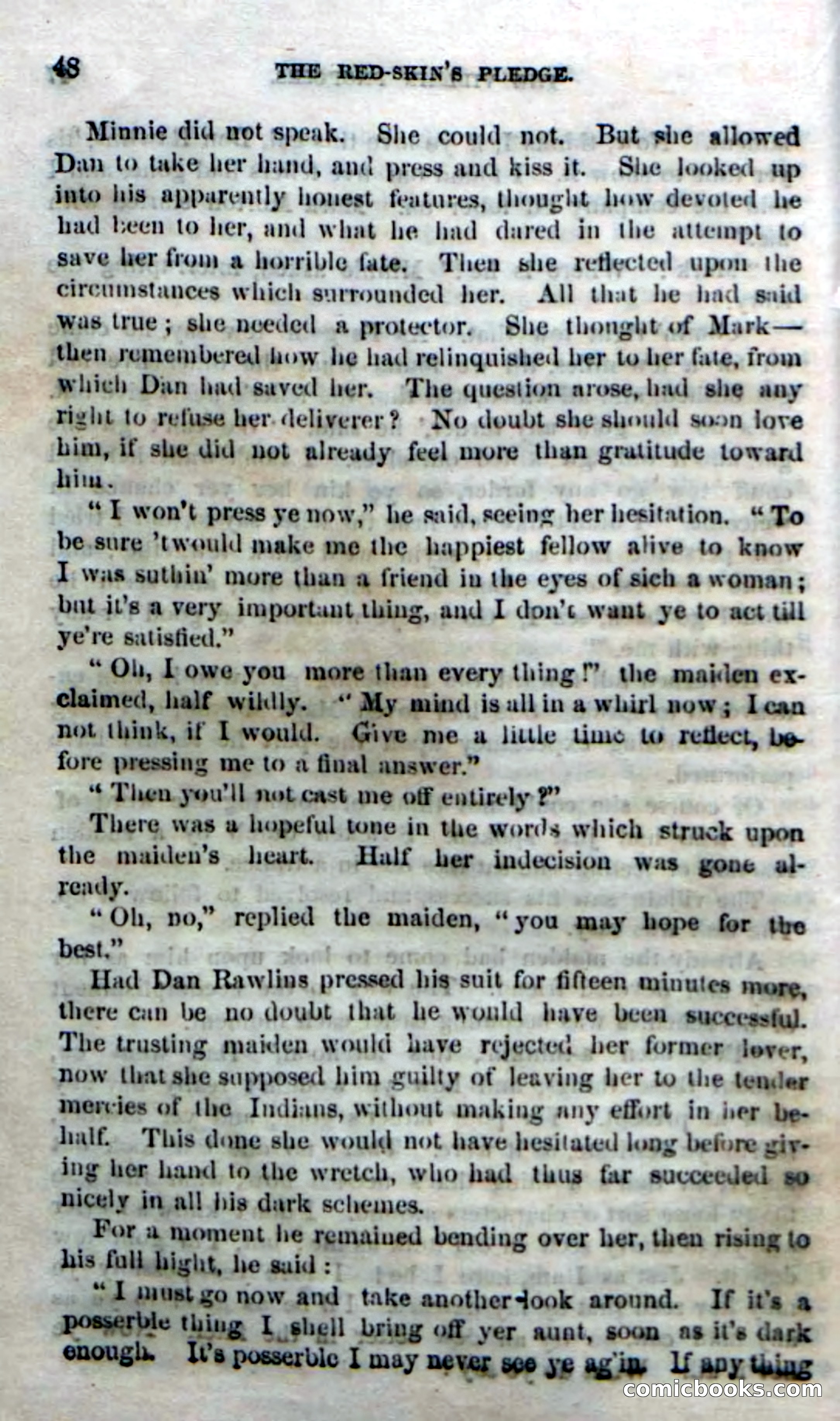 Beadle's Dime Novels No. 166: Red-Skin's Pledge — page 46 of 100