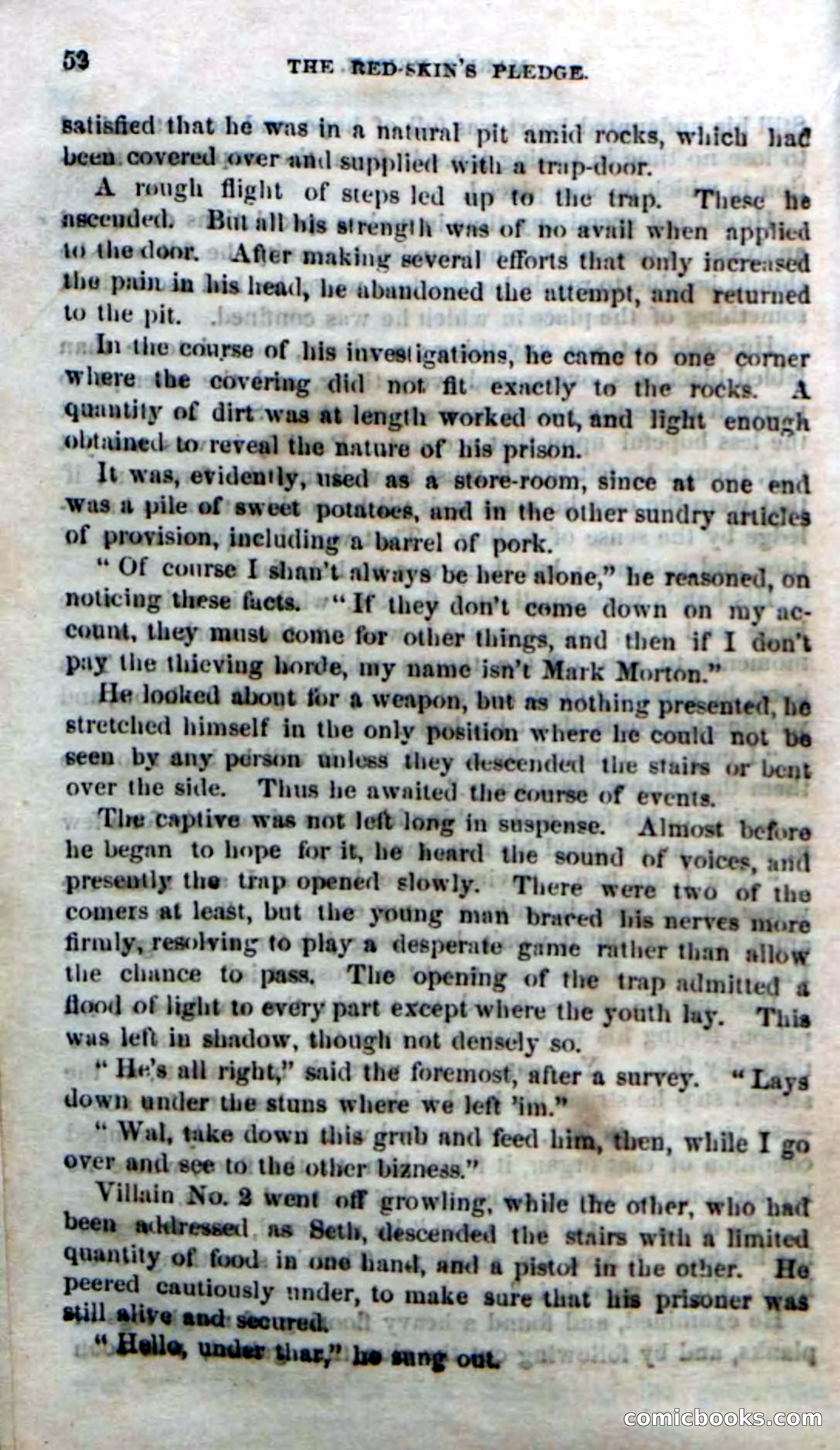 Beadle's Dime Novels No. 166: Red-Skin's Pledge — page 50 of 100