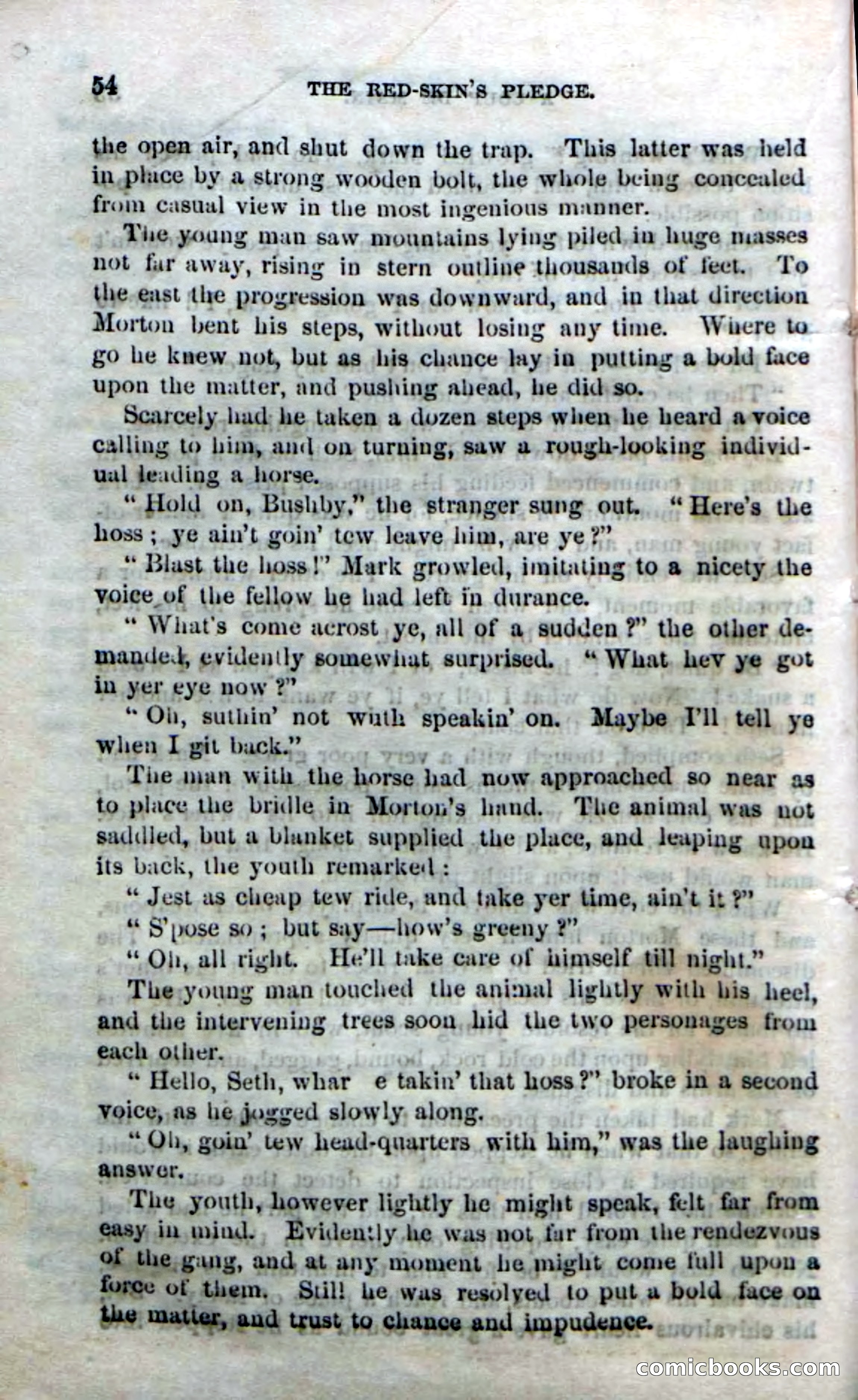 Beadle's Dime Novels No. 166: Red-Skin's Pledge — page 52 of 100