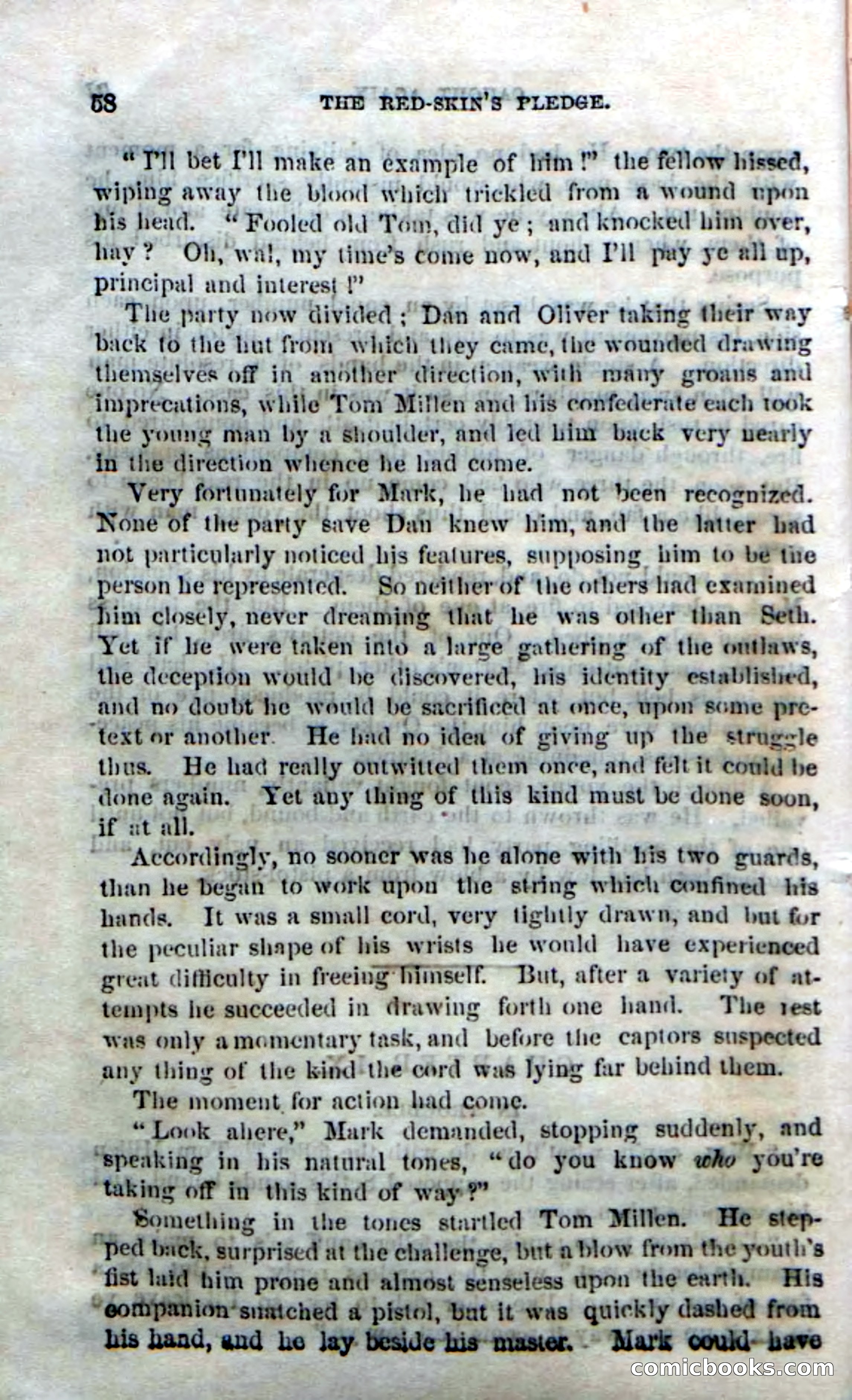 Beadle's Dime Novels No. 166: Red-Skin's Pledge — page 56 of 100