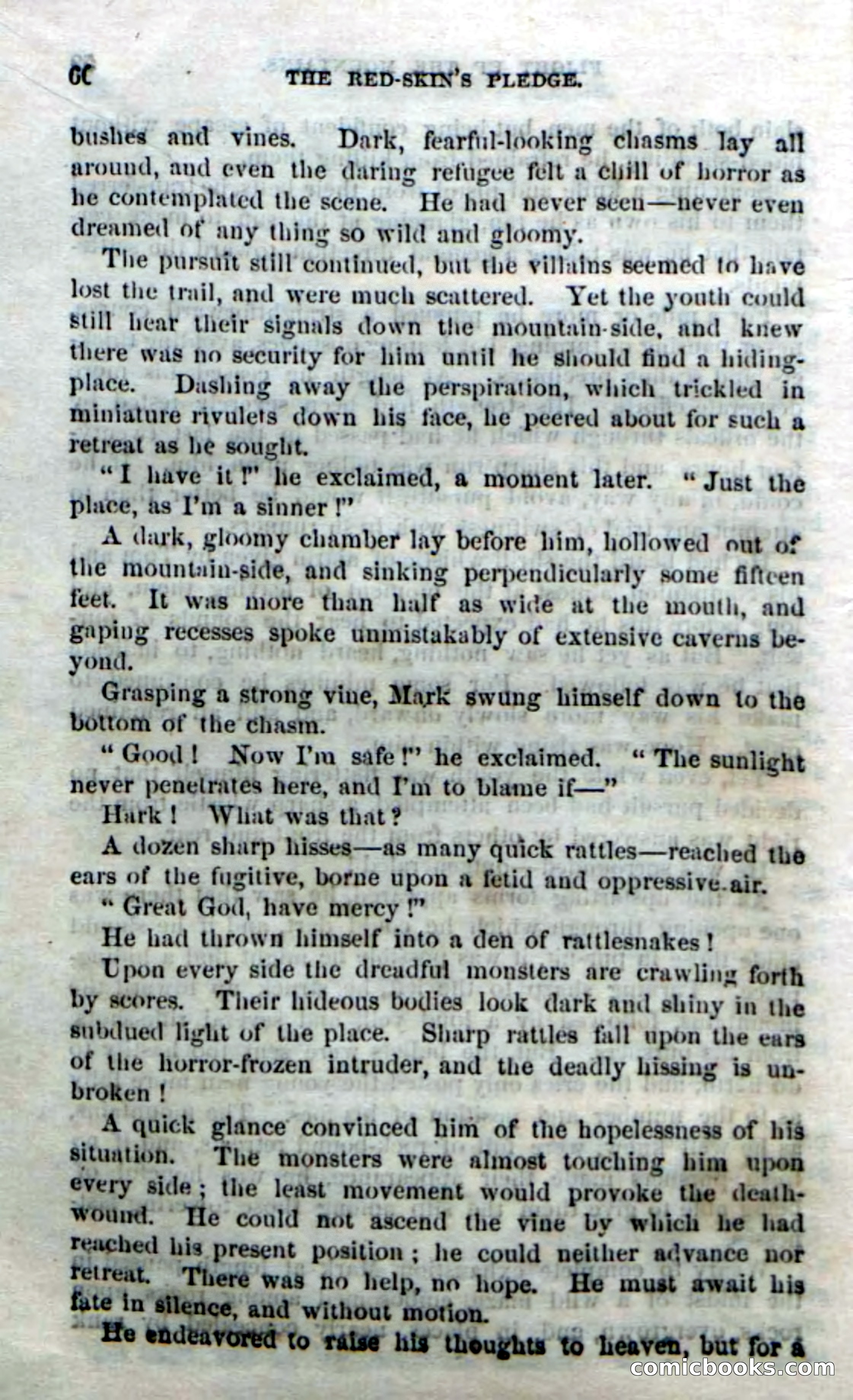 Beadle's Dime Novels No. 166: Red-Skin's Pledge — page 58 of 100