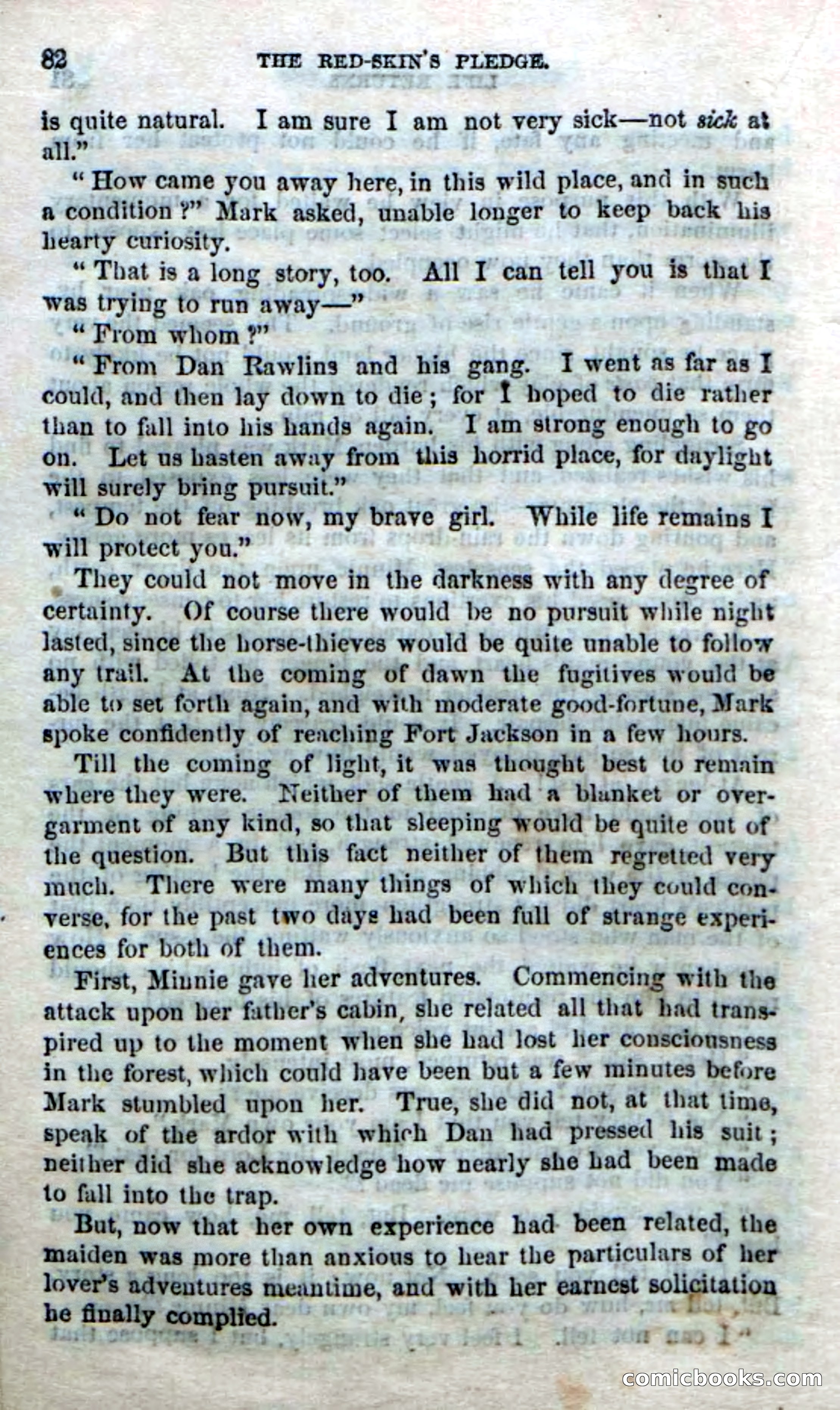Beadle's Dime Novels No. 166: Red-Skin's Pledge — page 80 of 100
