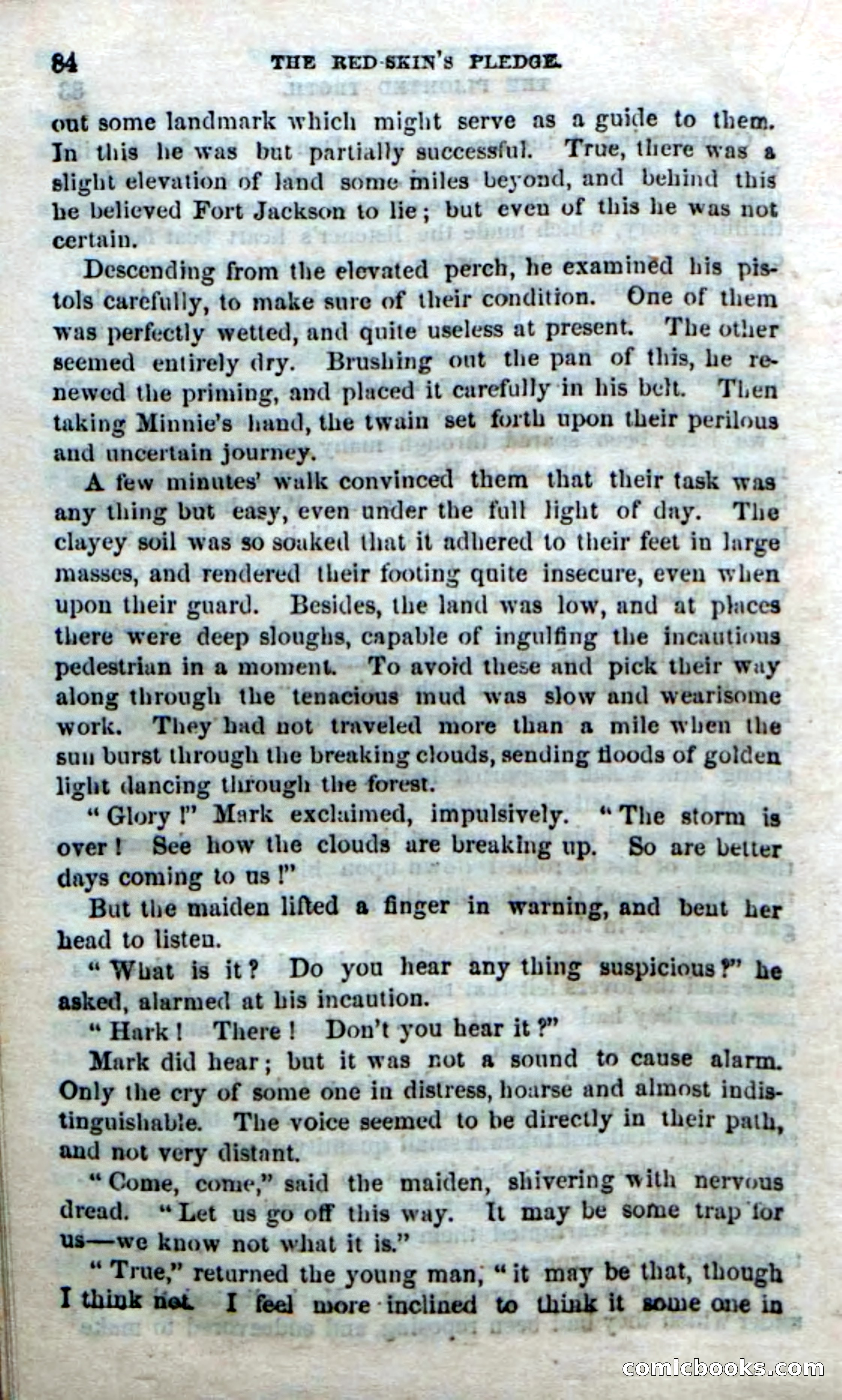 Beadle's Dime Novels No. 166: Red-Skin's Pledge — page 82 of 100