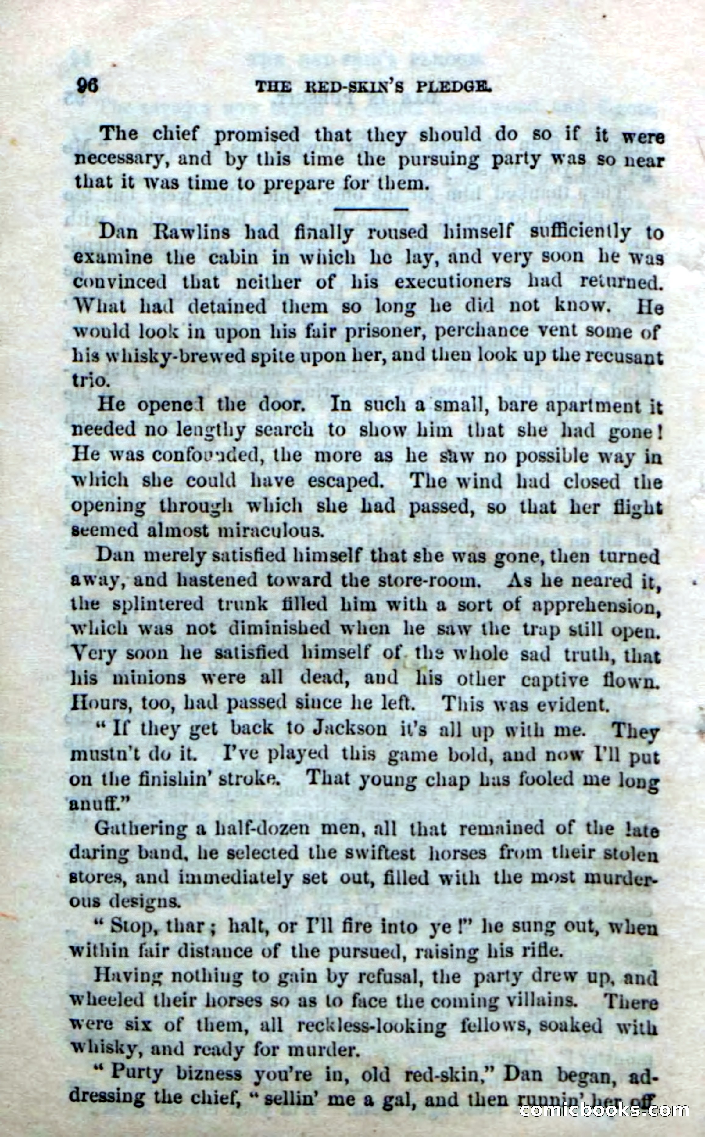 Beadle's Dime Novels No. 166: Red-Skin's Pledge — page 94 of 100